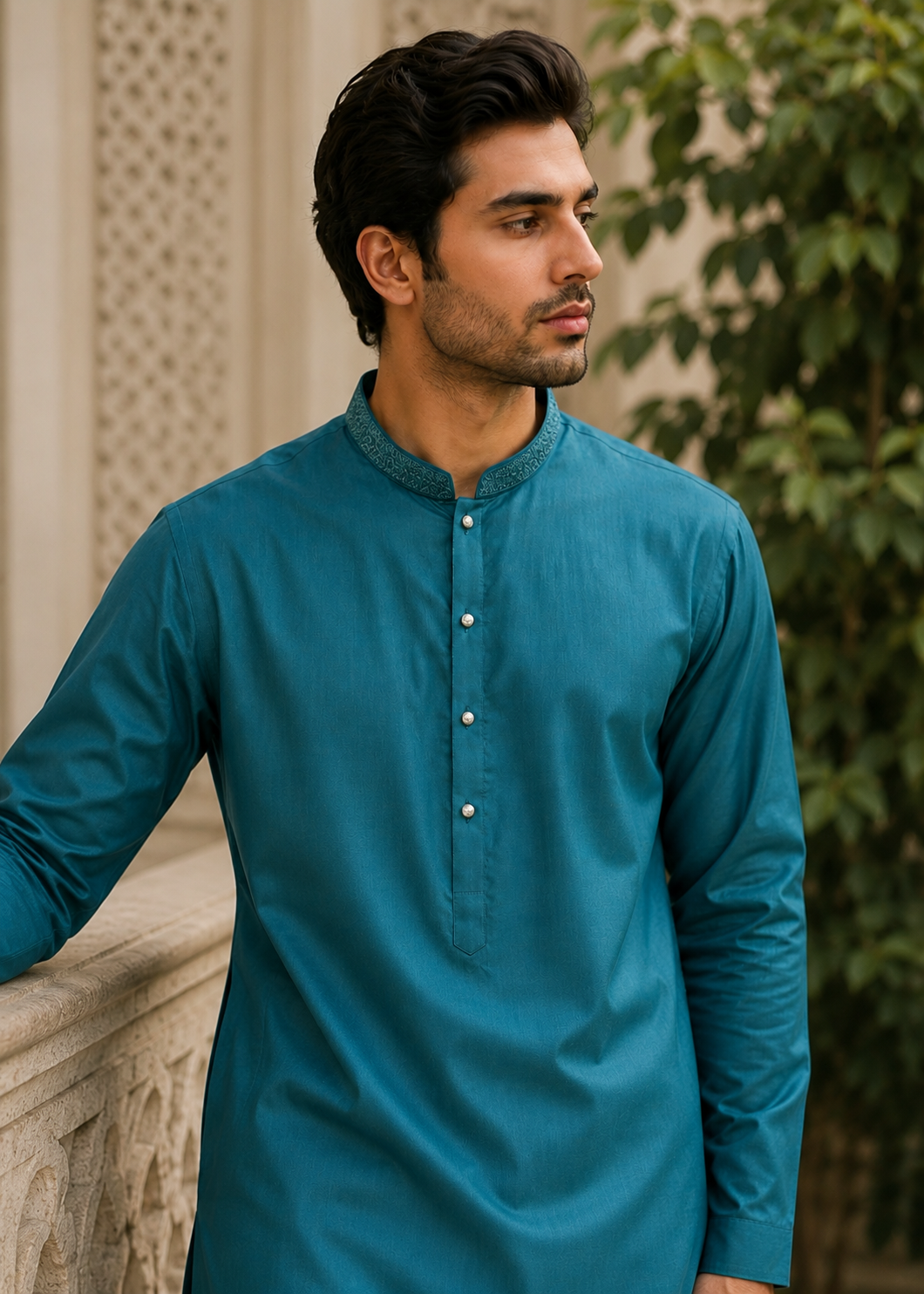 wash & wear Kurta in Teal