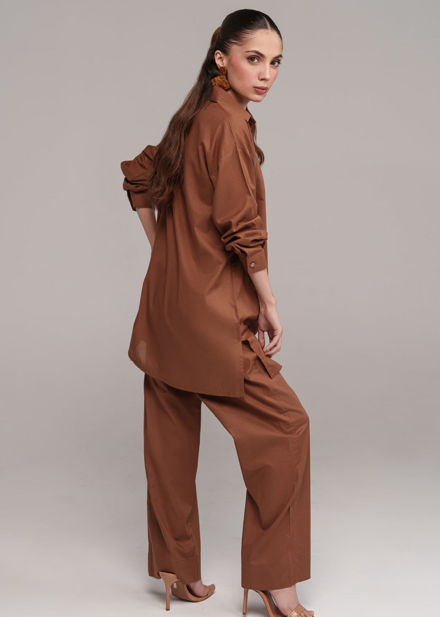 cambric Co ord Sets in Saddle brown