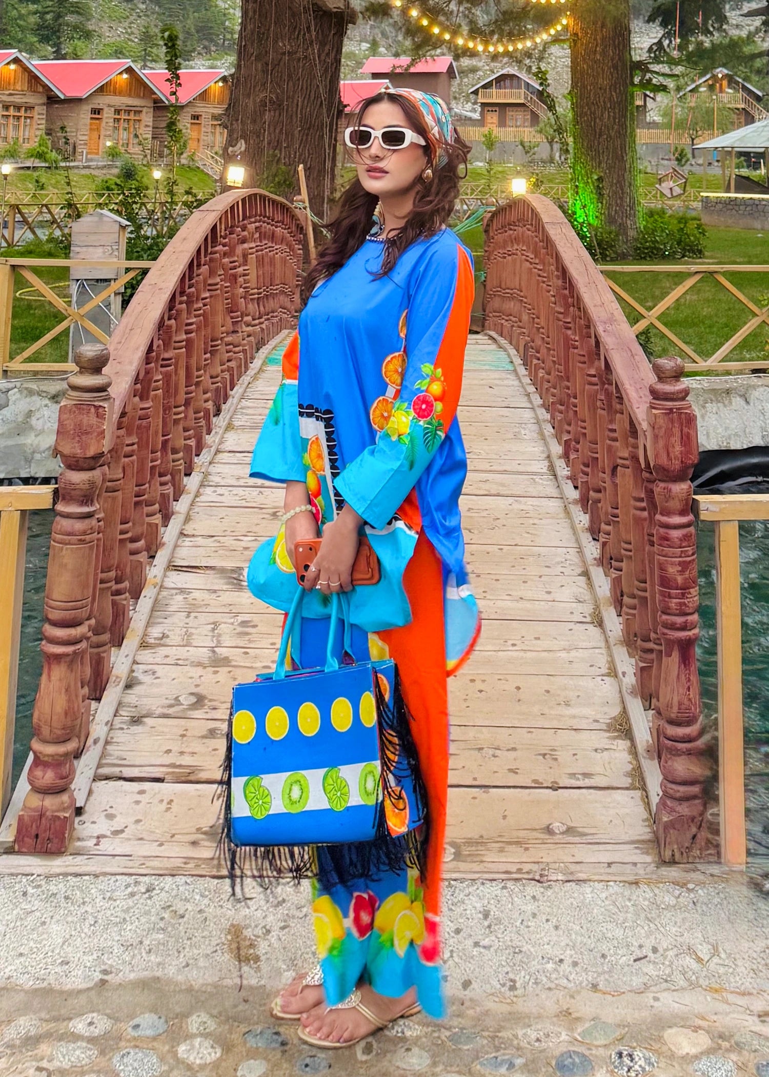 lawn Co ord Sets in Royal blue