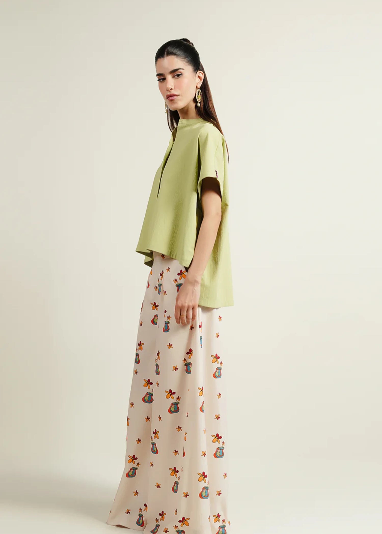 crepe Top in Sage green