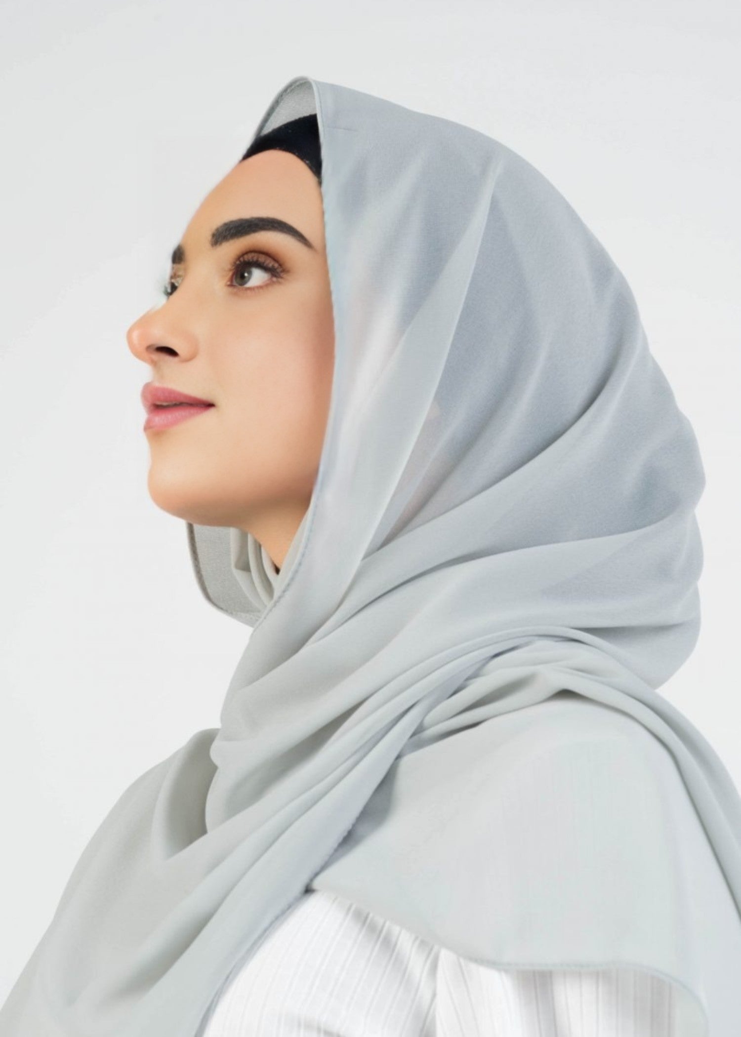 chiffon Hijab in Grey