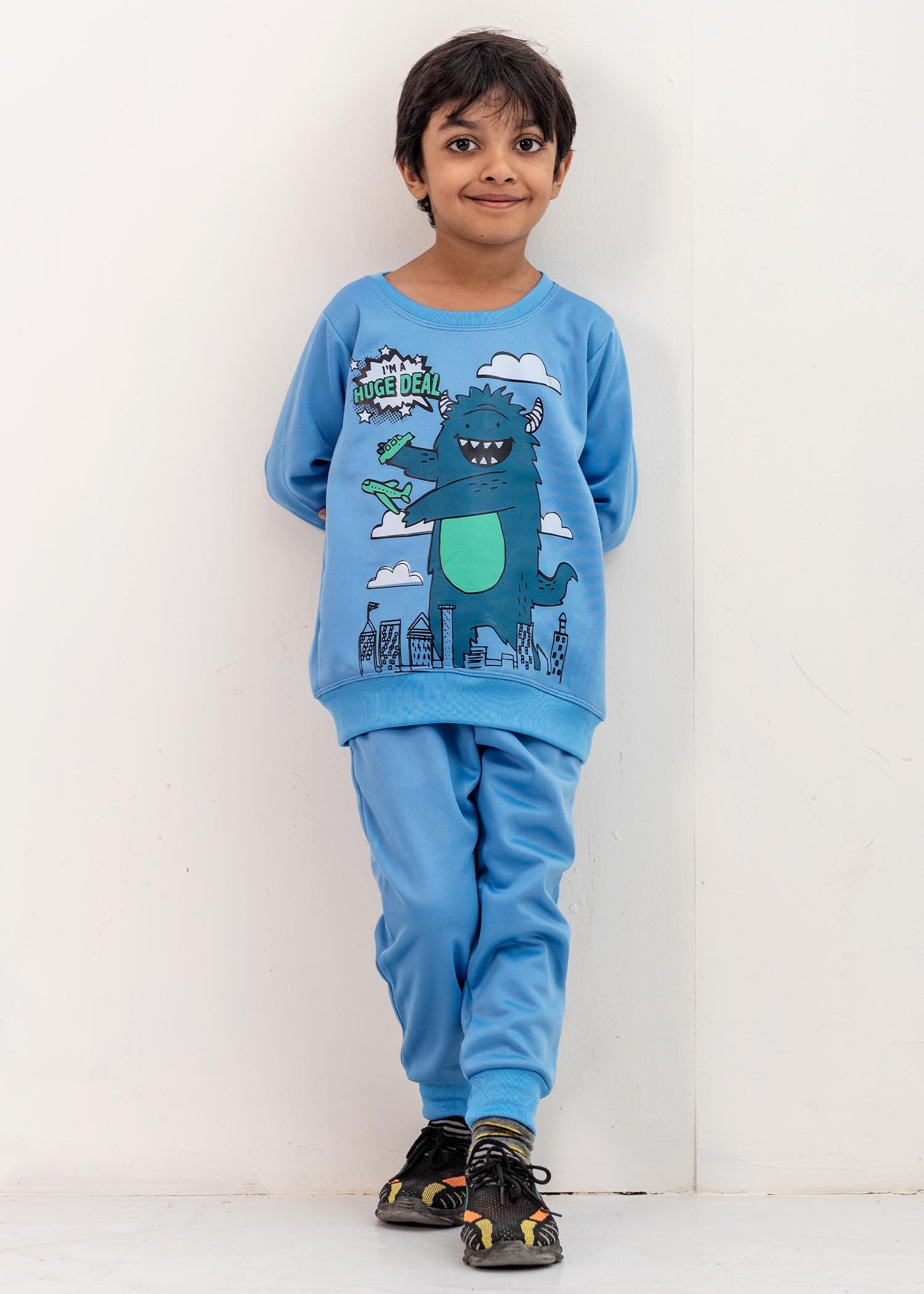fleece Sweatshirt in Sky blue
