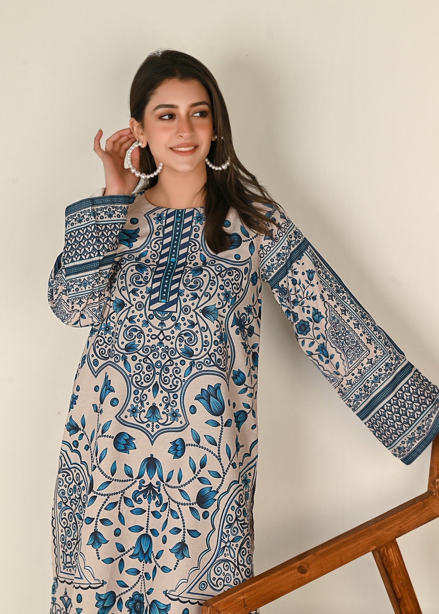 cotton silk Co Ord Sets in Cream