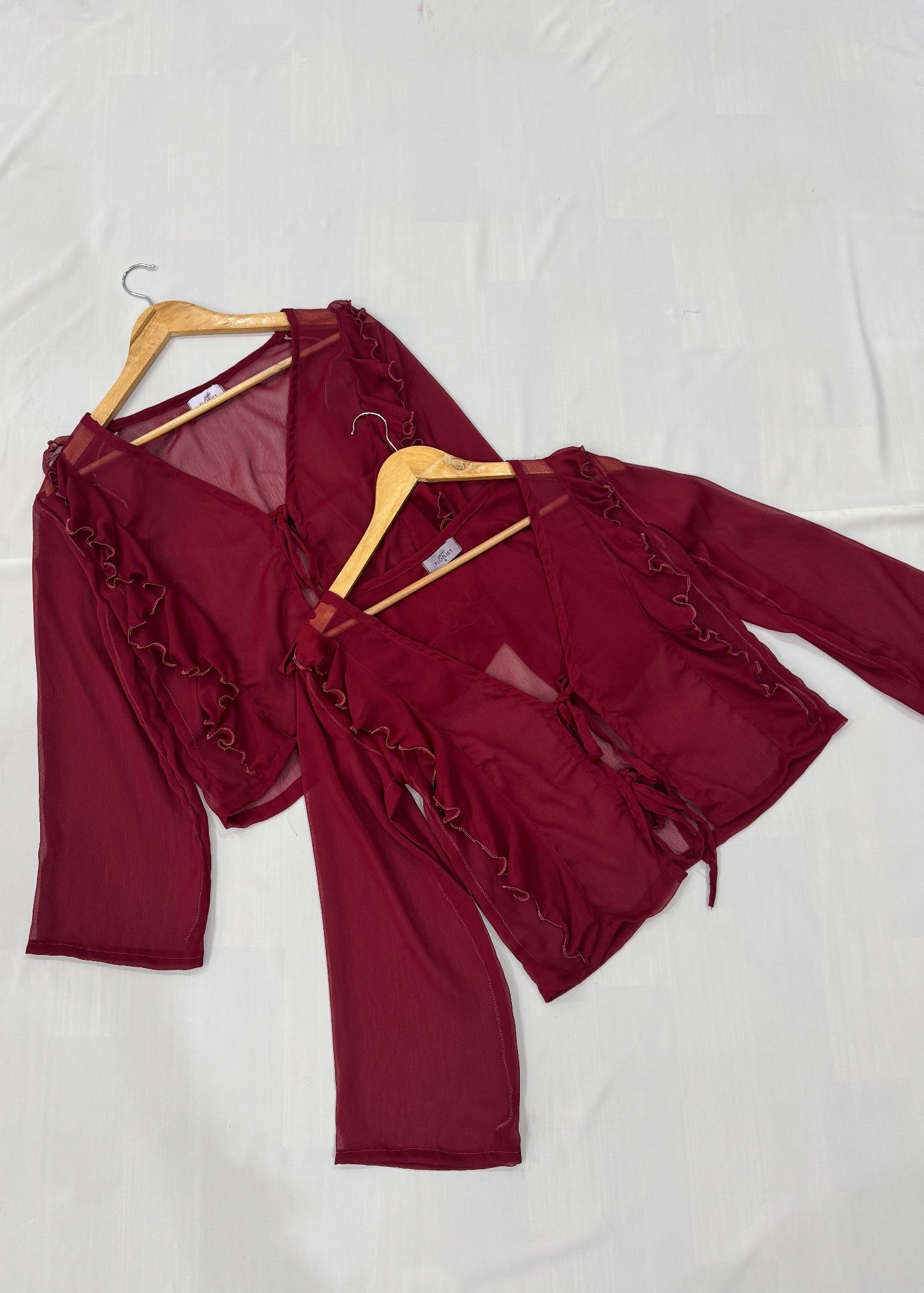 crinkle Top in Maroon