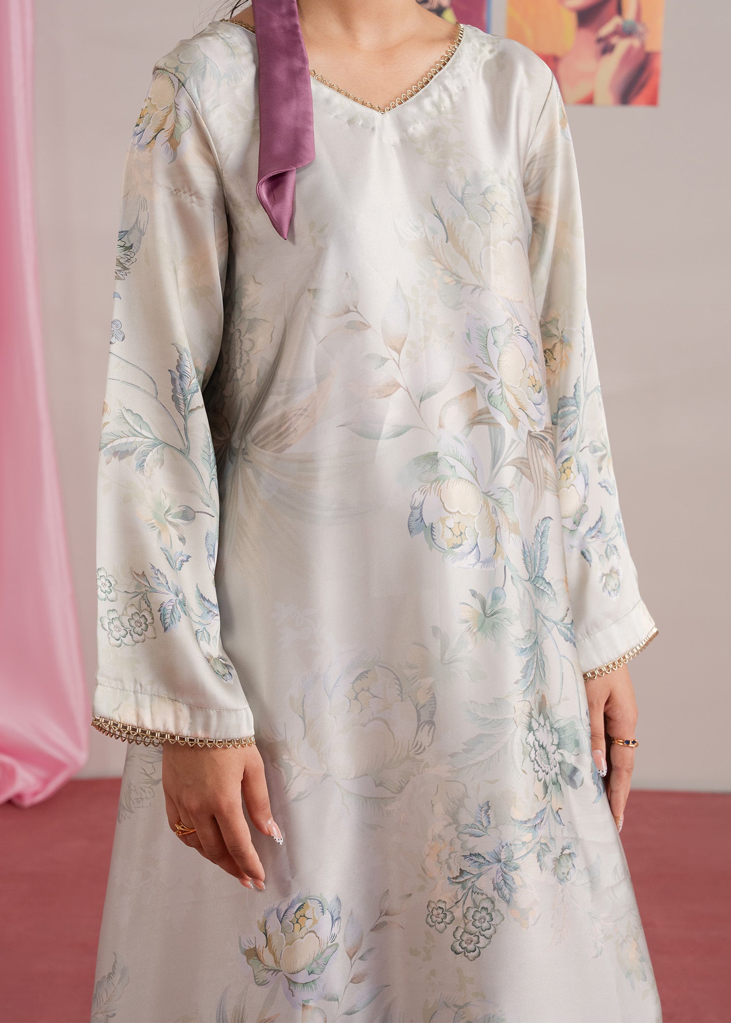 charmuse/shamooz Pishwas in Light grey