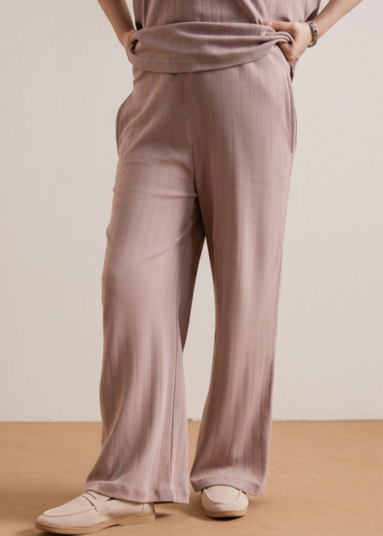 cotton Trousers in Rose pink