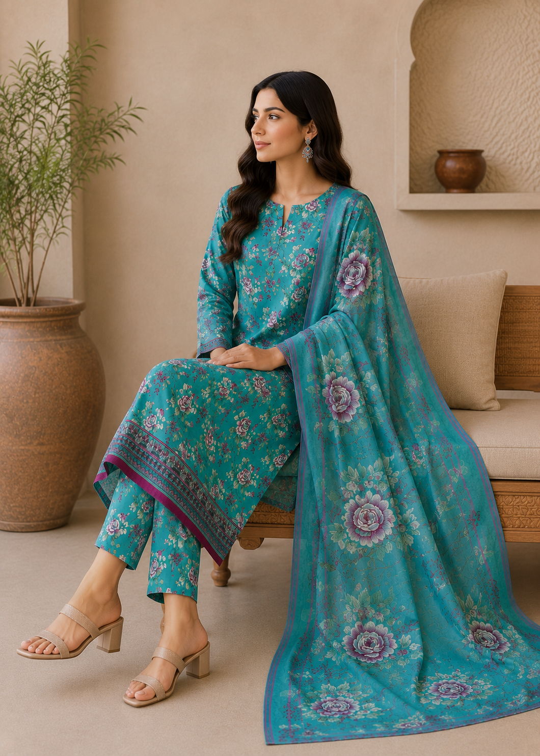 cotton Unstitched in Parrot green