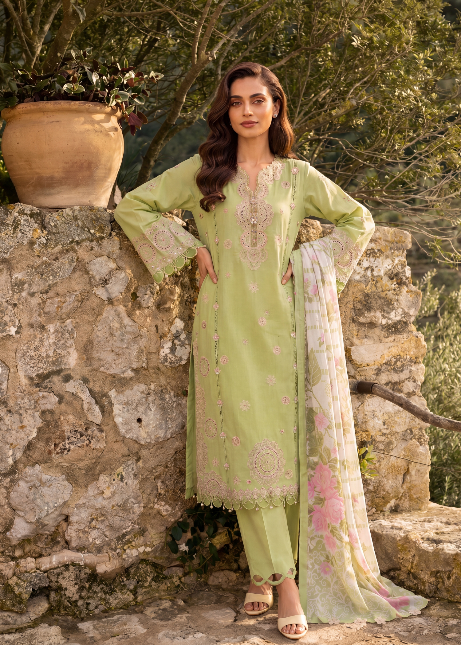 cotton Unstitched in Green