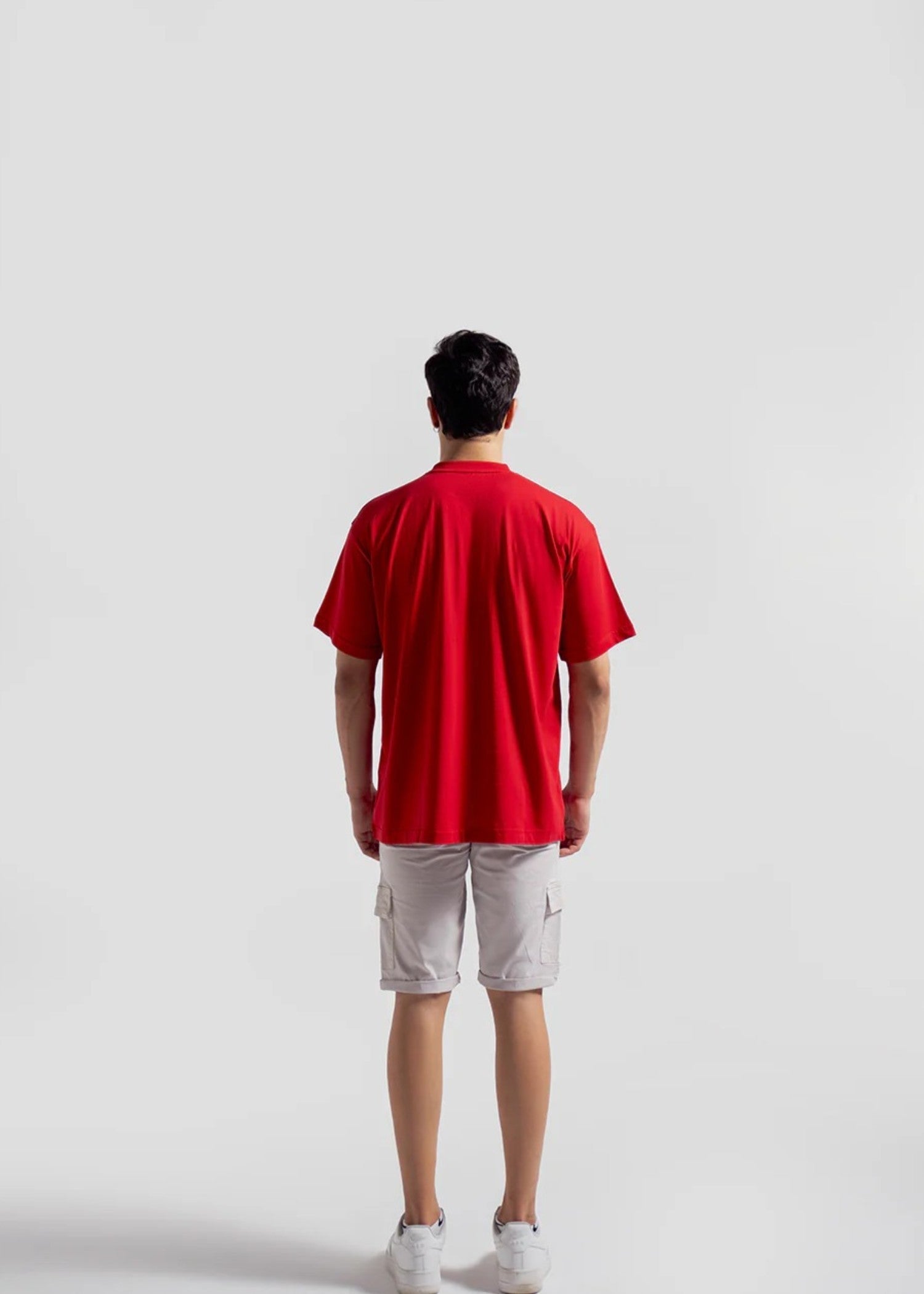 cotton pique T Shirt in Red