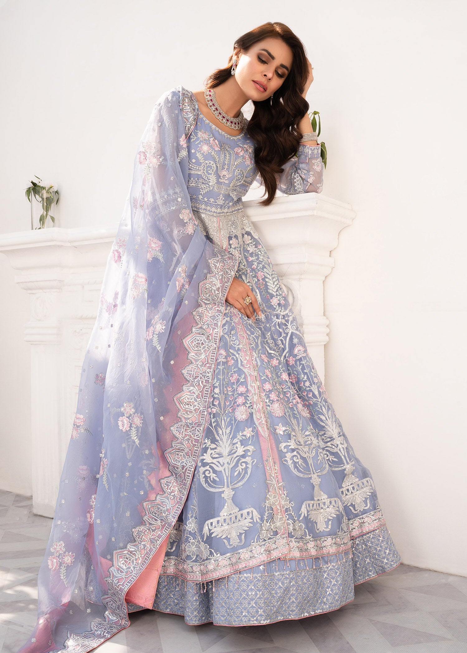 organza Maxi in Ice blue