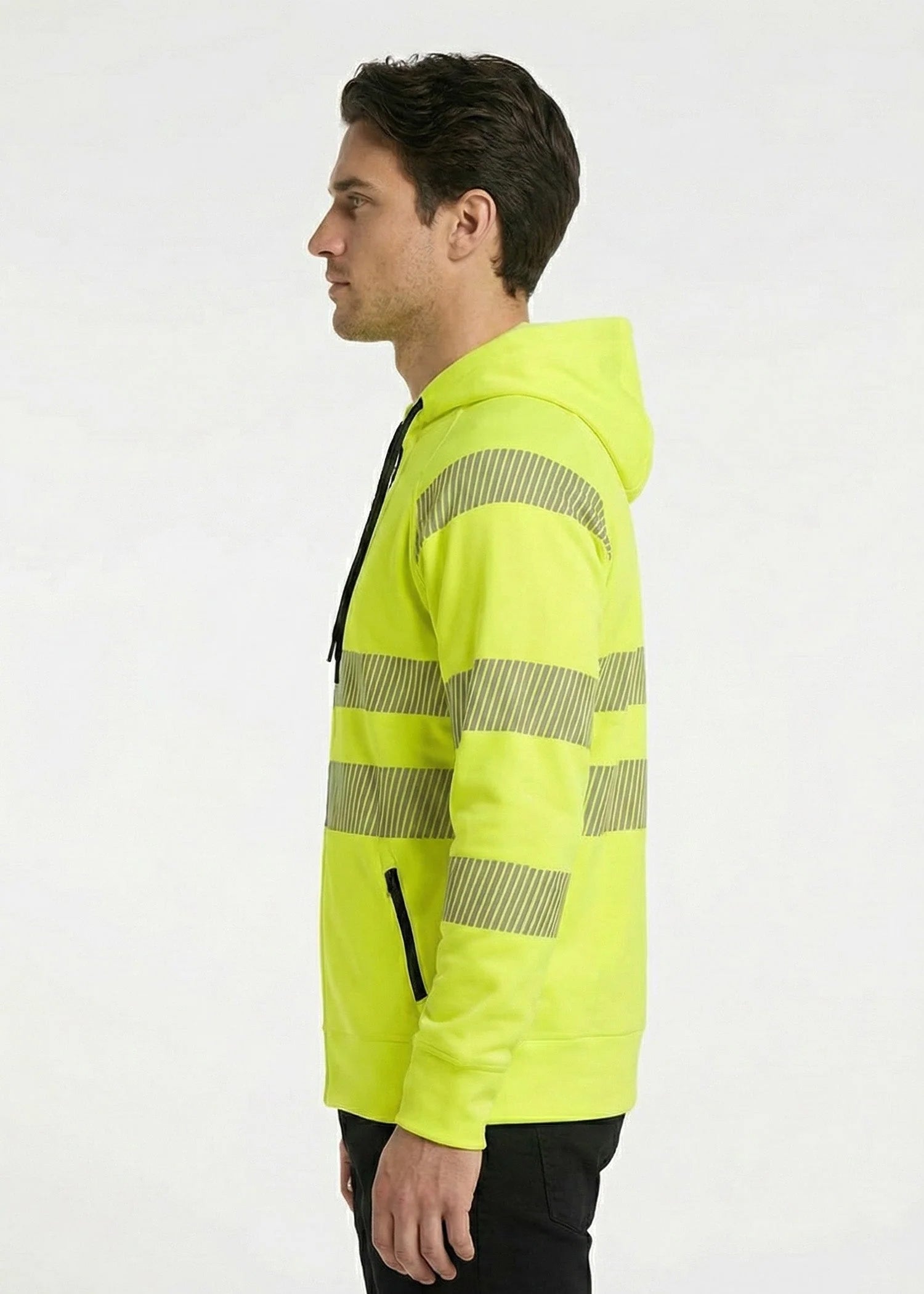 fleece Hoodie in Neon green