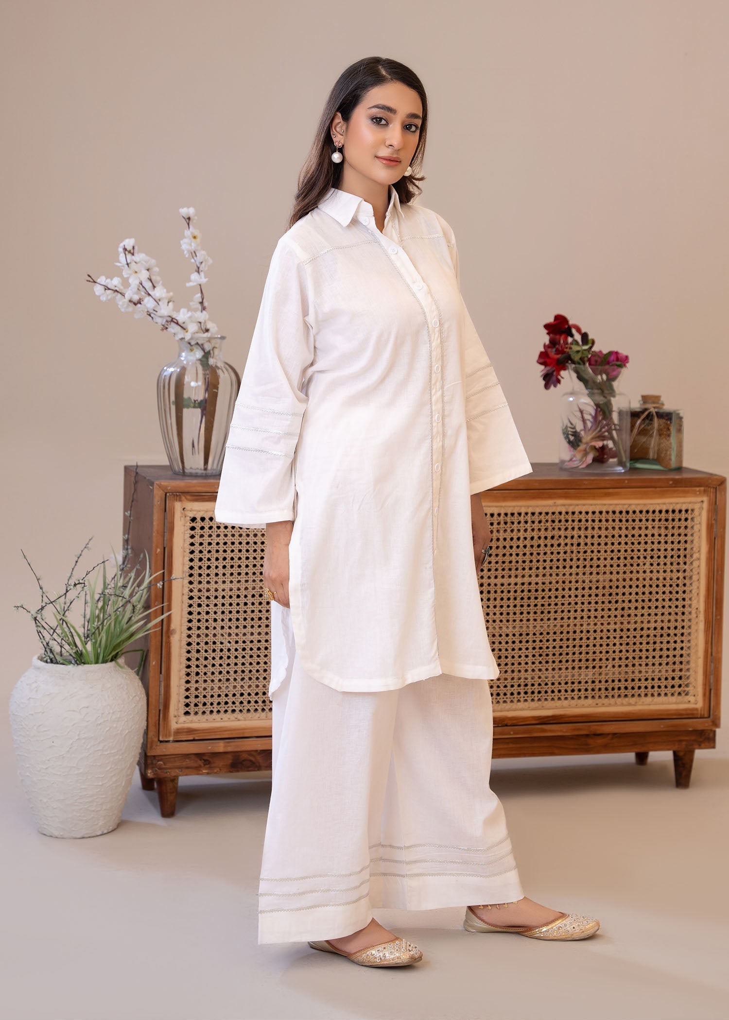 cotton Co Ord Sets in Off-white
