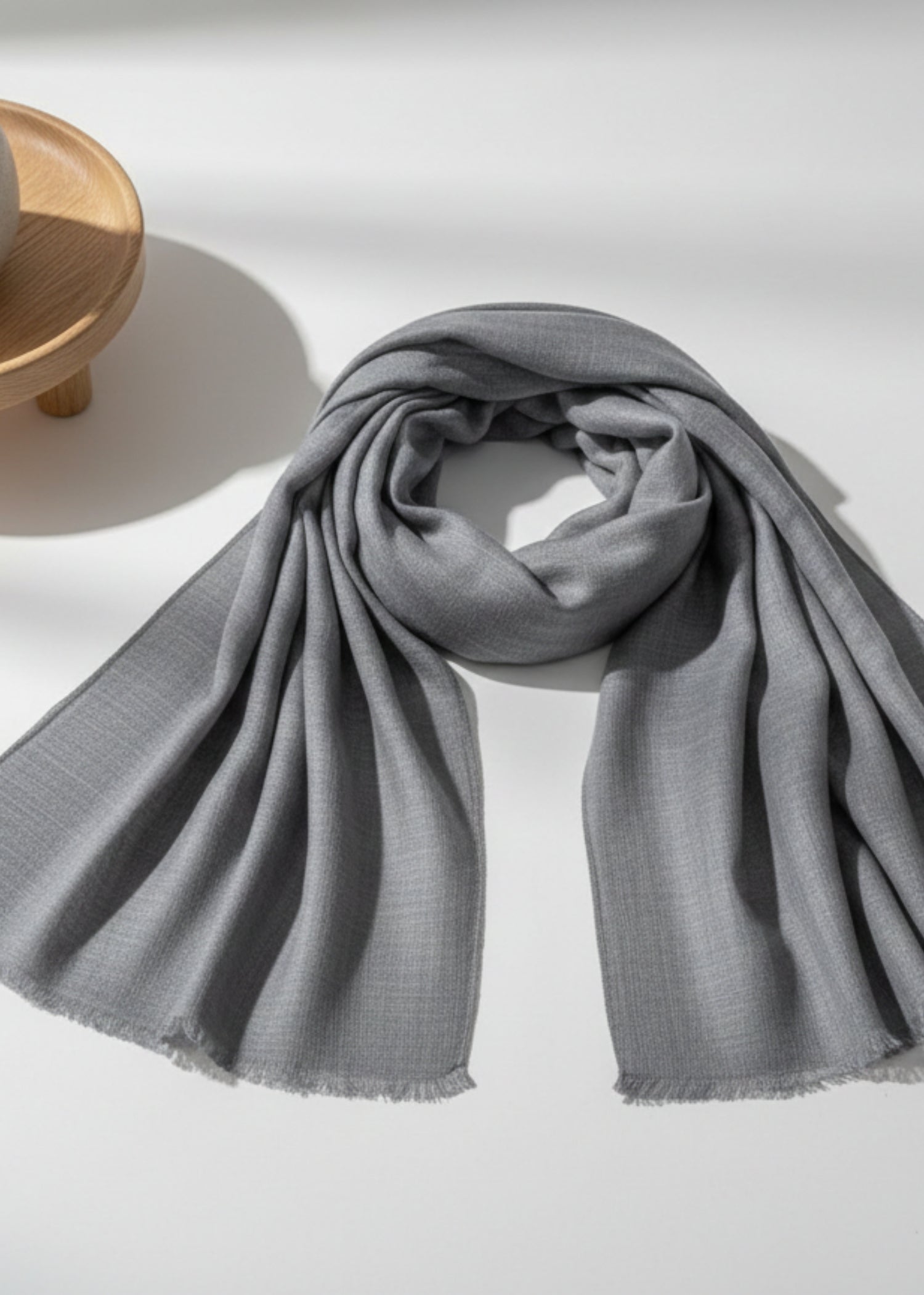 viscose Hijab in Warm grey