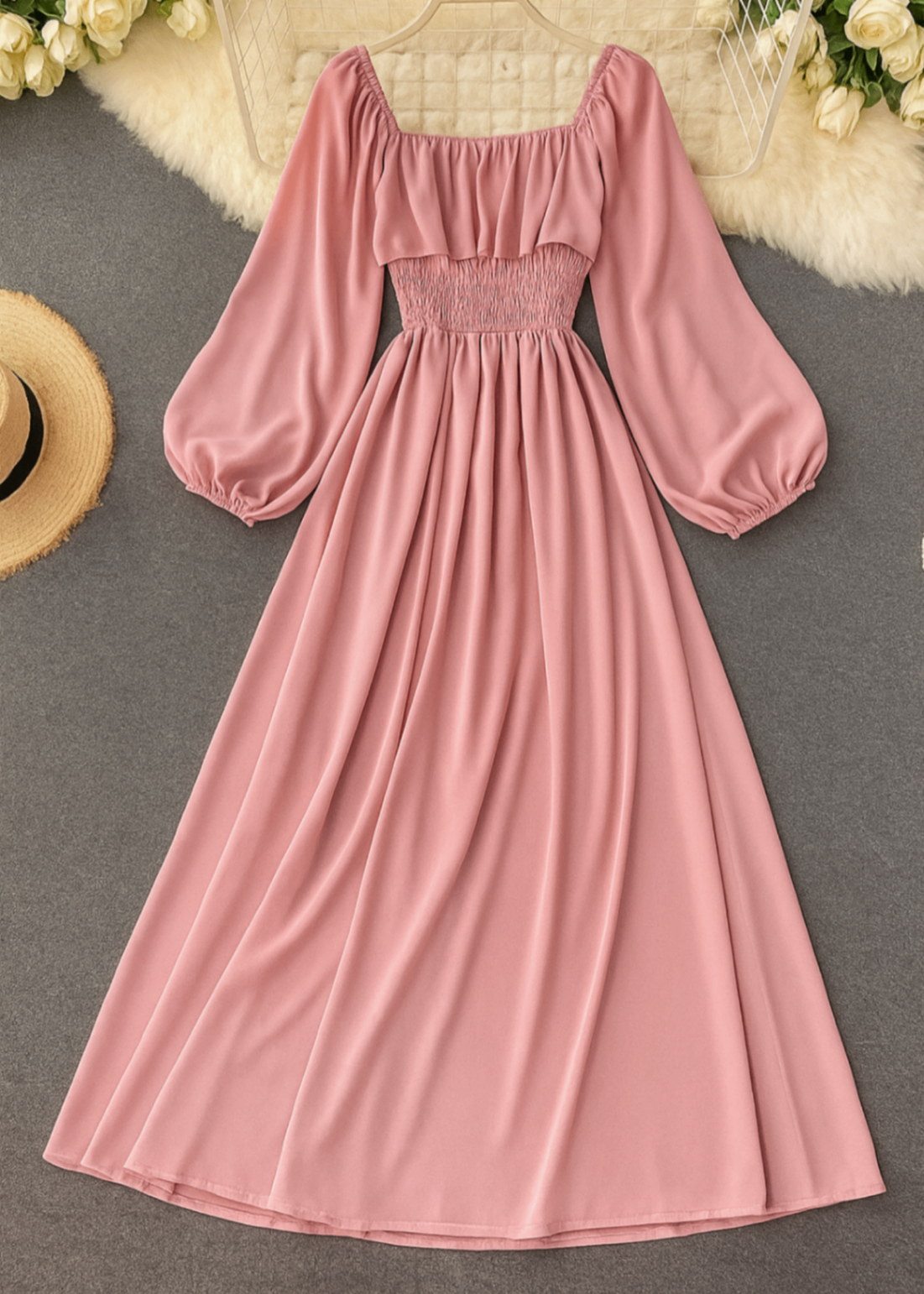 georgette Frock in Pink