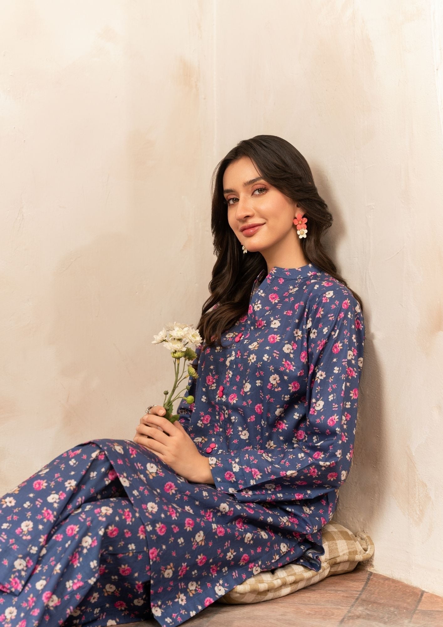 lawn Co Ord Sets in Steel blue