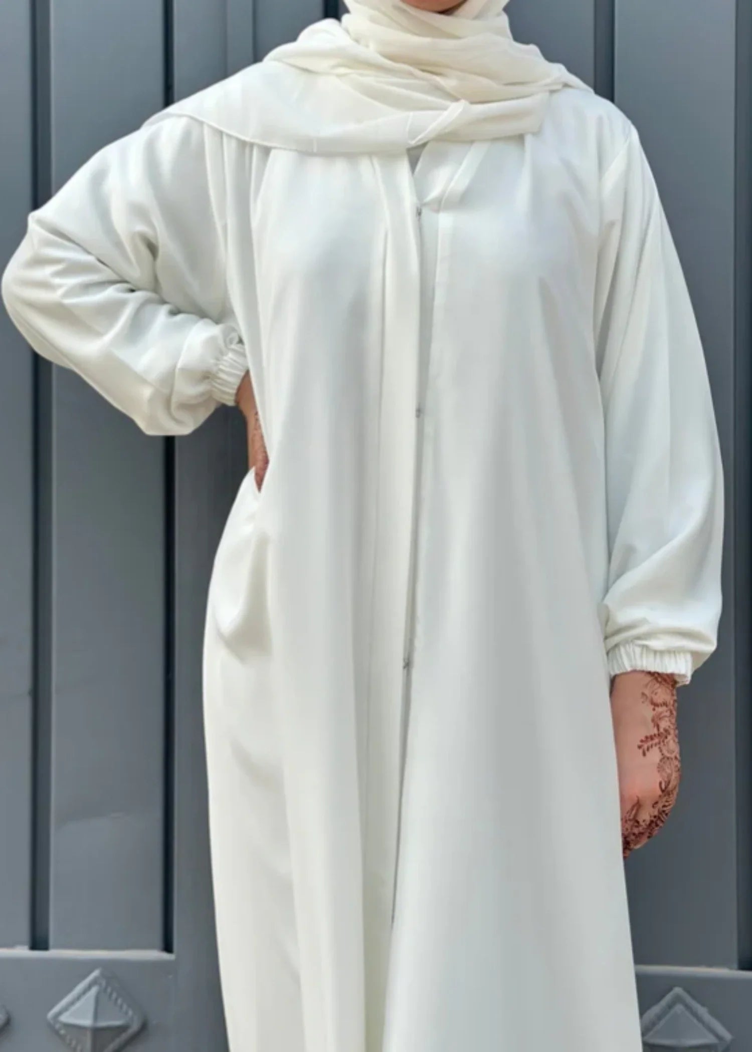 nidha Abaya in Ivory