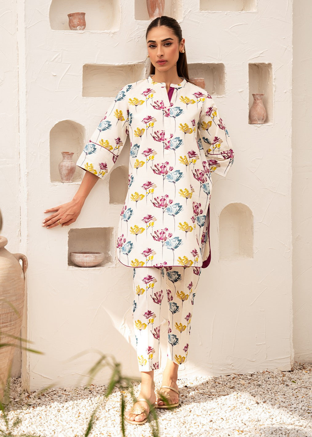 khaddar Unstitched in White
