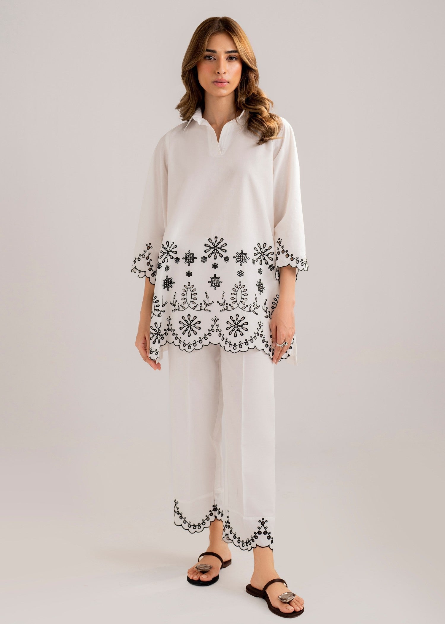 cotton Co Ord Sets in Eggshell