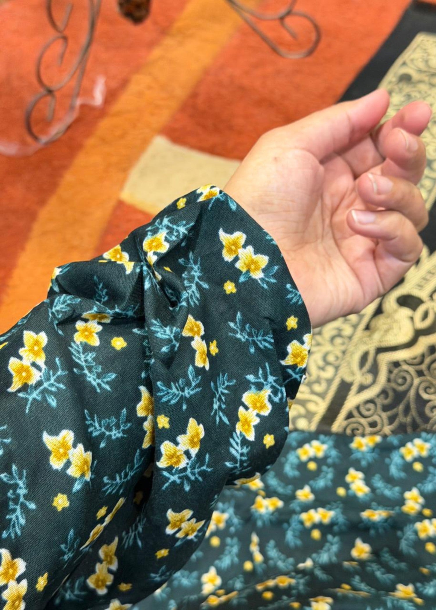lawn Chaddar in Sea green