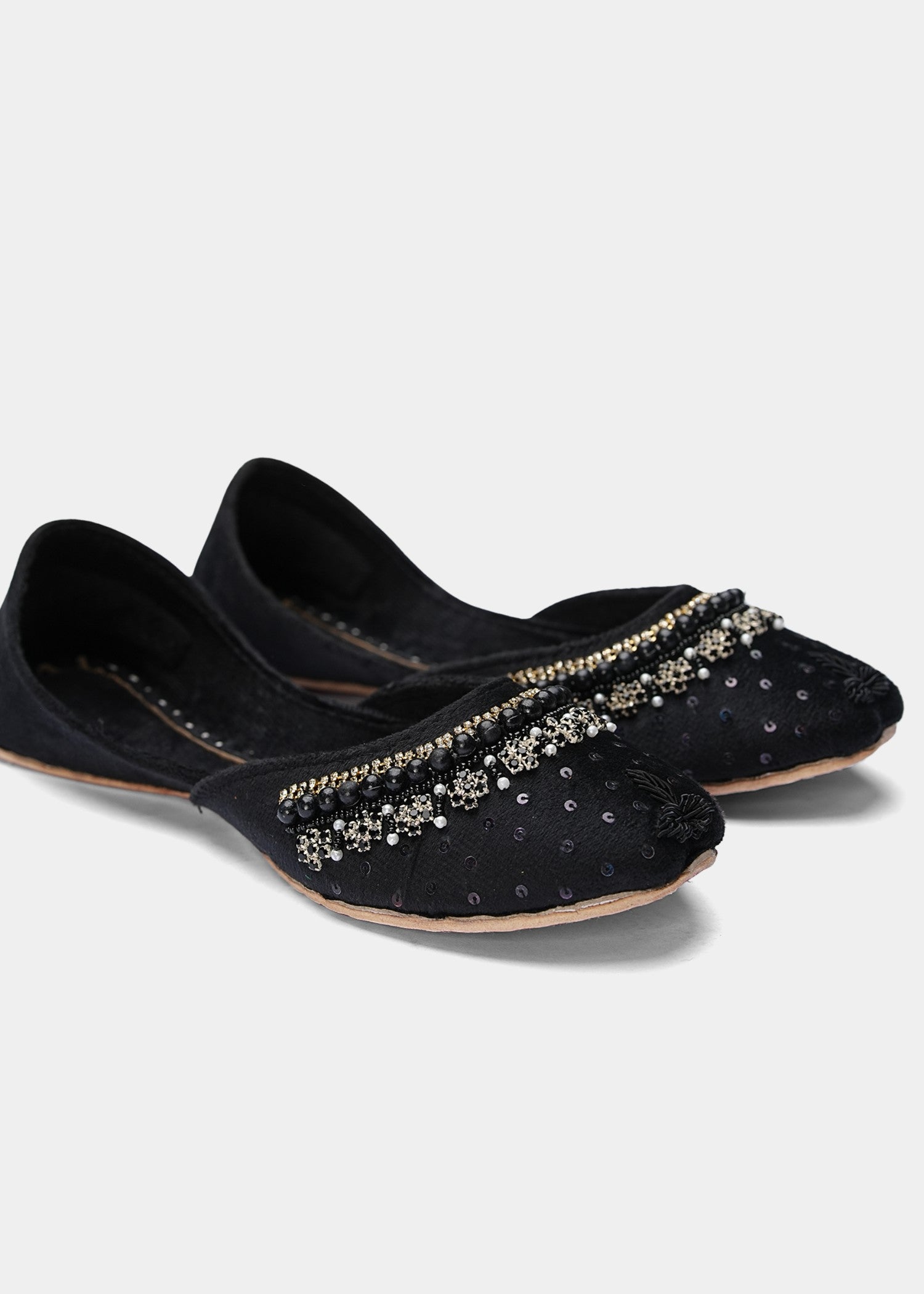 Khussa in Black by - High Quality Women Khussa TAJ7874