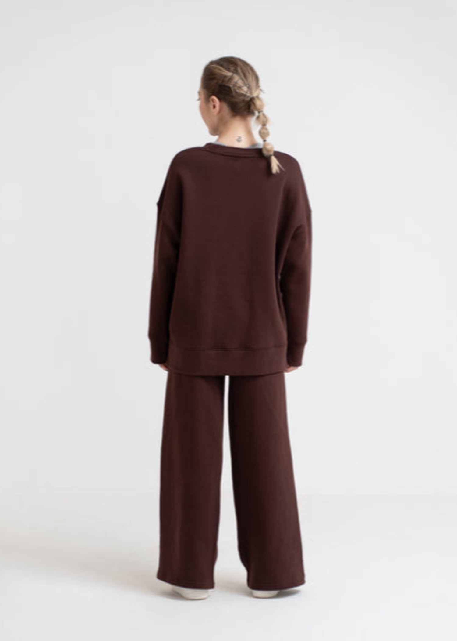 fleece Trousers in Dark brown