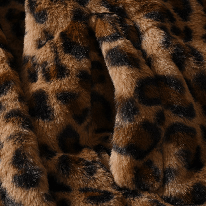 Leopard Print Long Sleeve Jacket Fashion Brand Loose Hip Hop Top