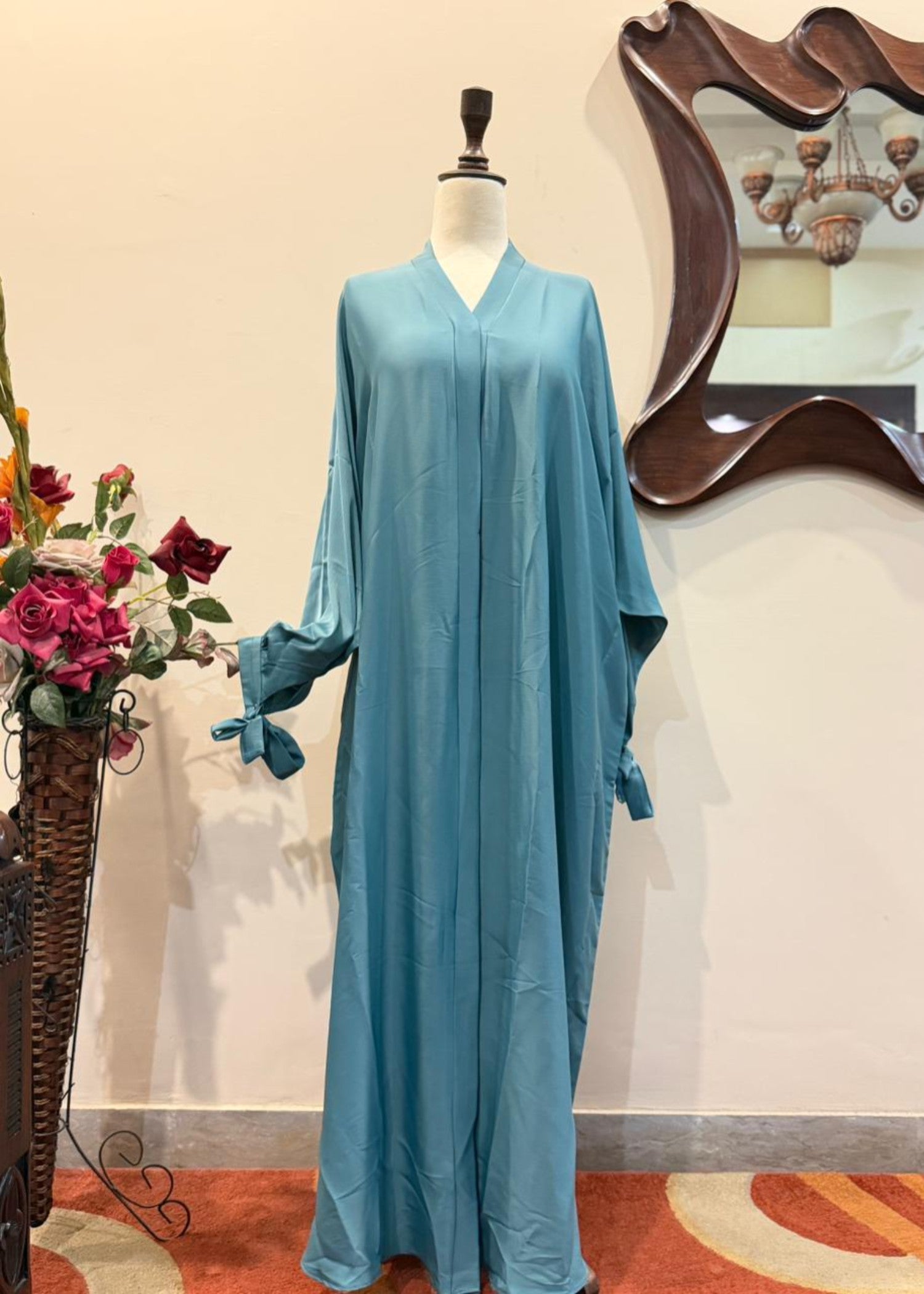 nidha Abaya in Dark cyan