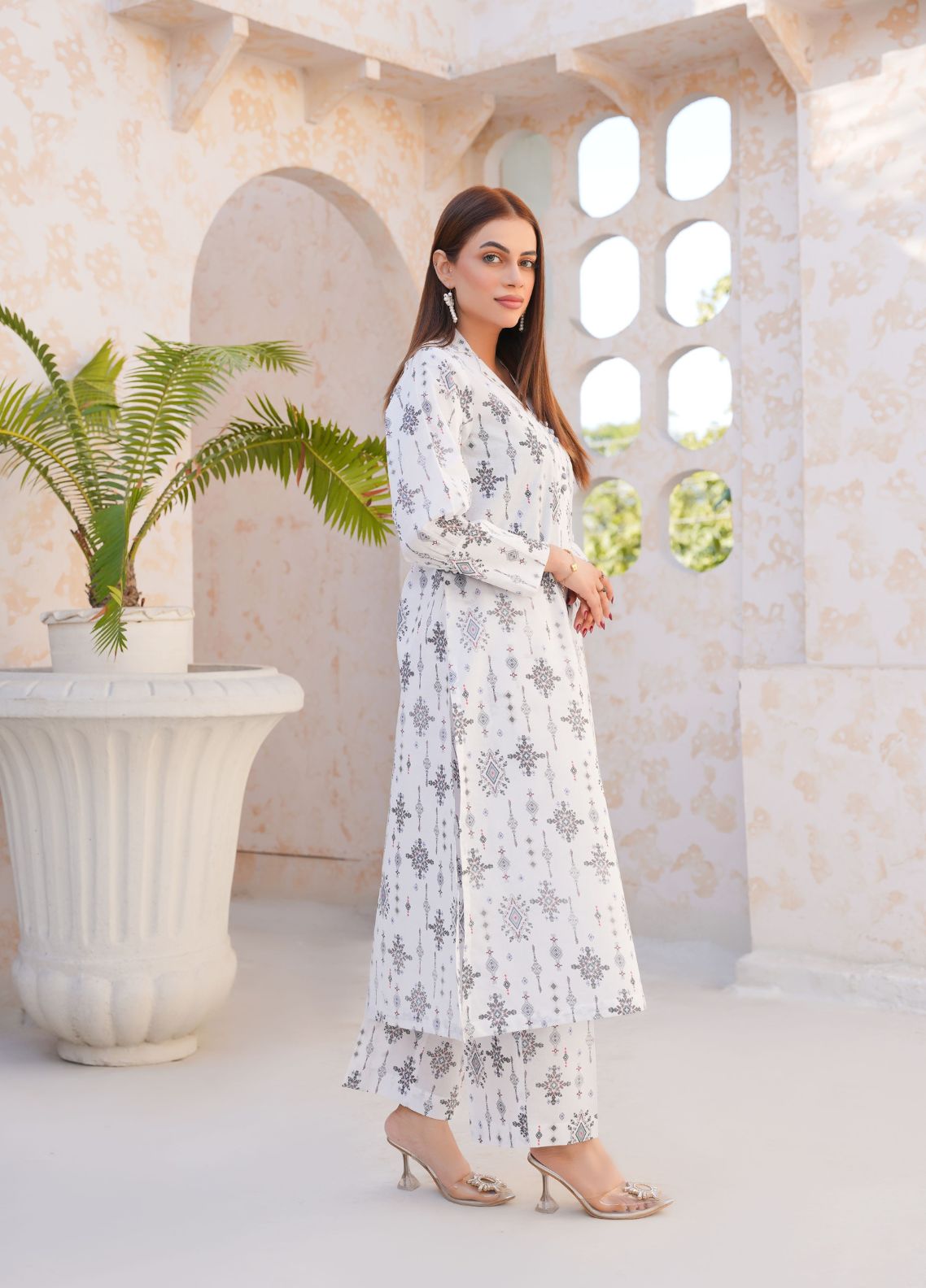 lawn Co Ord Sets in Chalk