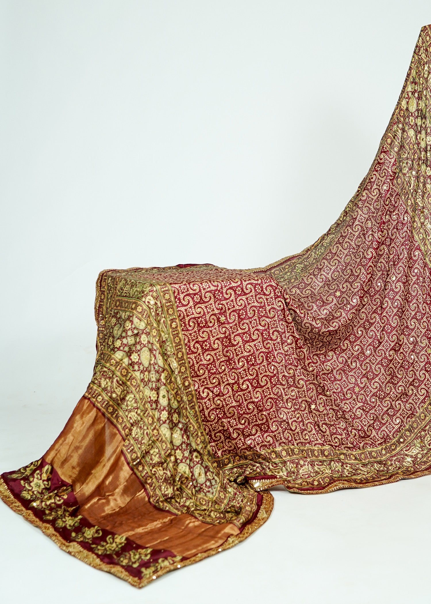 Dupatta in Burgundy Color by - Trendy Women Dupatta XTZ6546