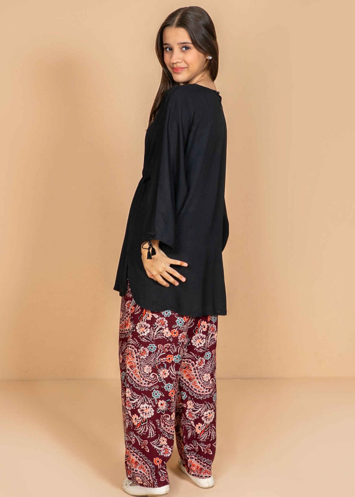 georgette Kurta Set in Black