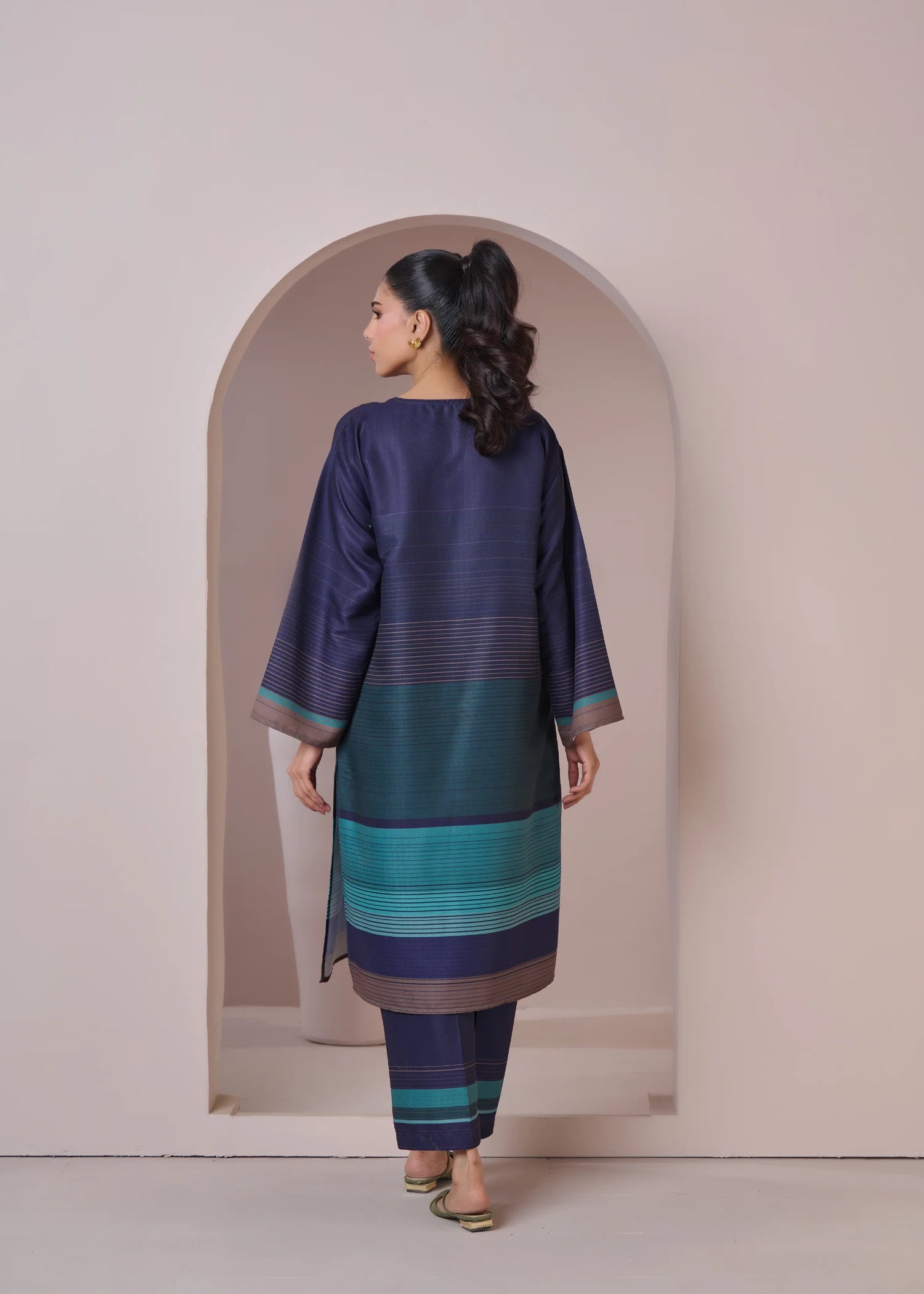herringbone Co Ord Sets in Navy blue