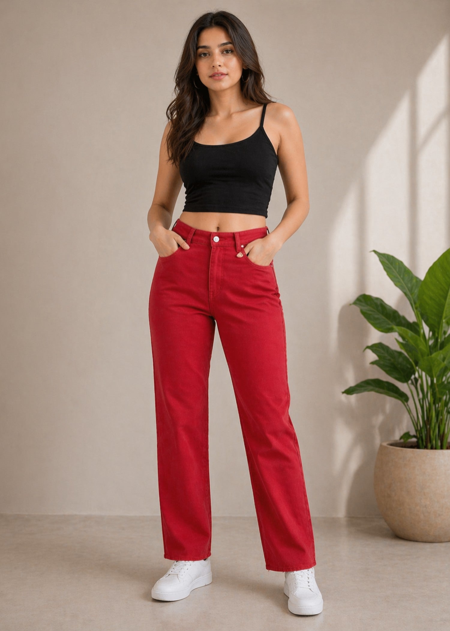 denim Jeans in Red