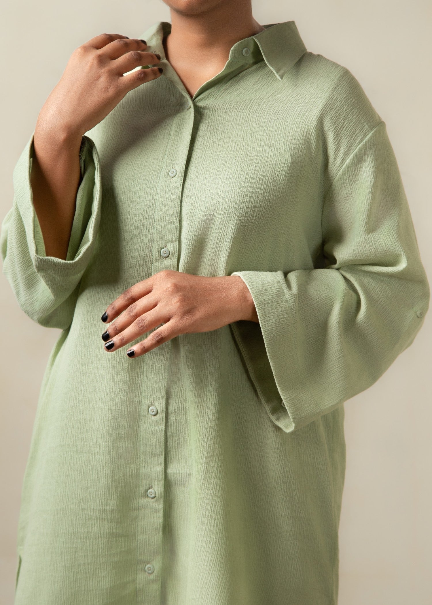 cotton linen Co Ord Sets in Tea green