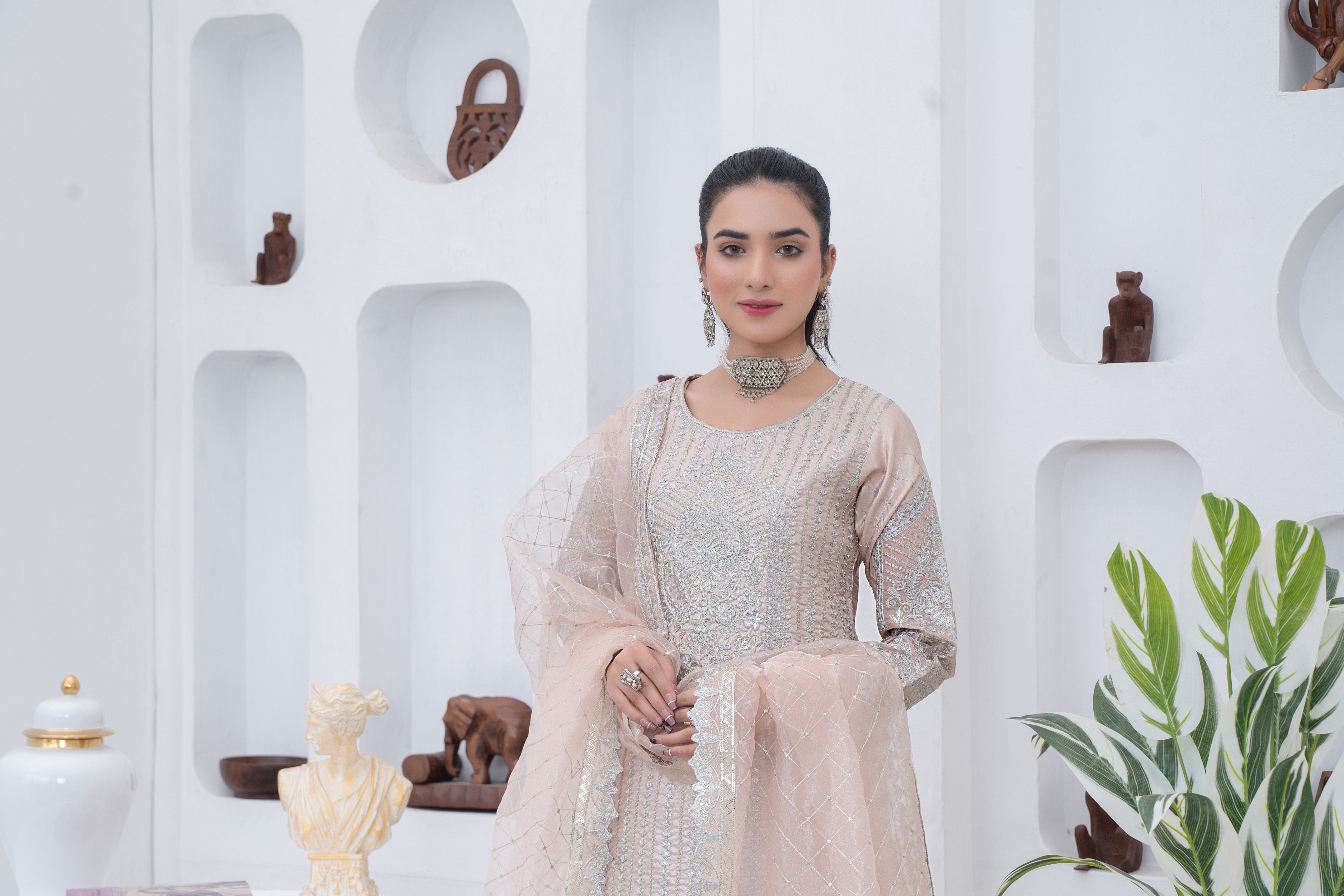 masuri Kurta Set in Beige