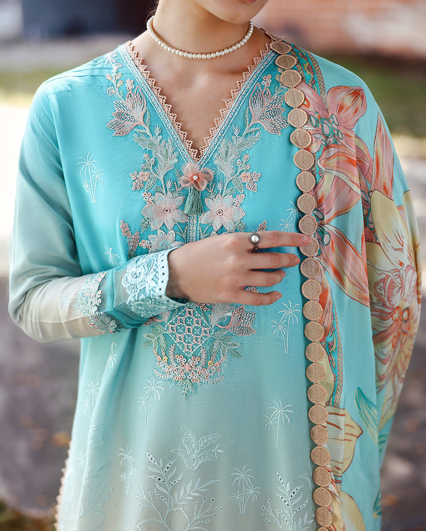 Solace Ombre Chikankari Lawn – Whispered Dawn