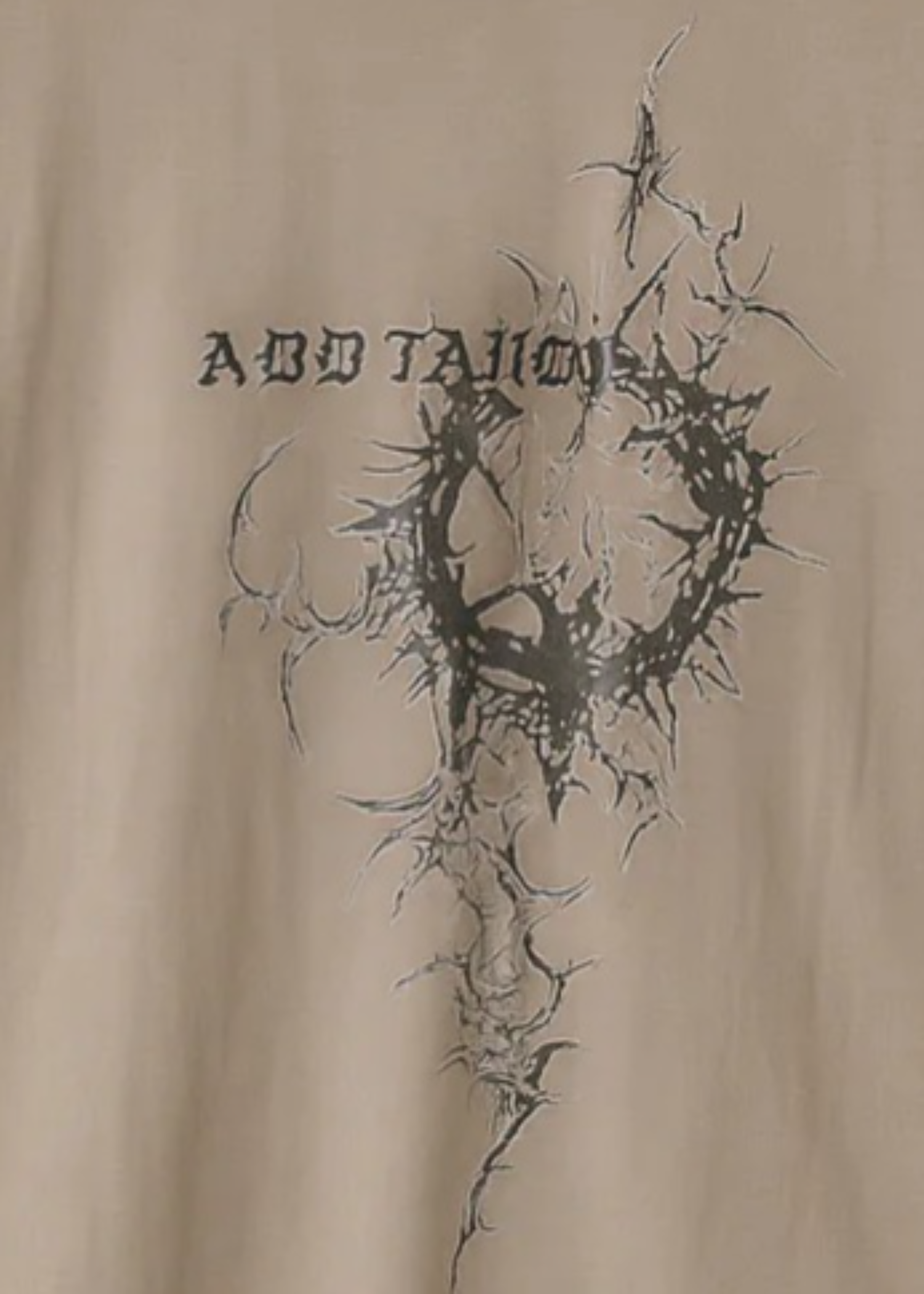 polycotton T Shirt in Tan brown