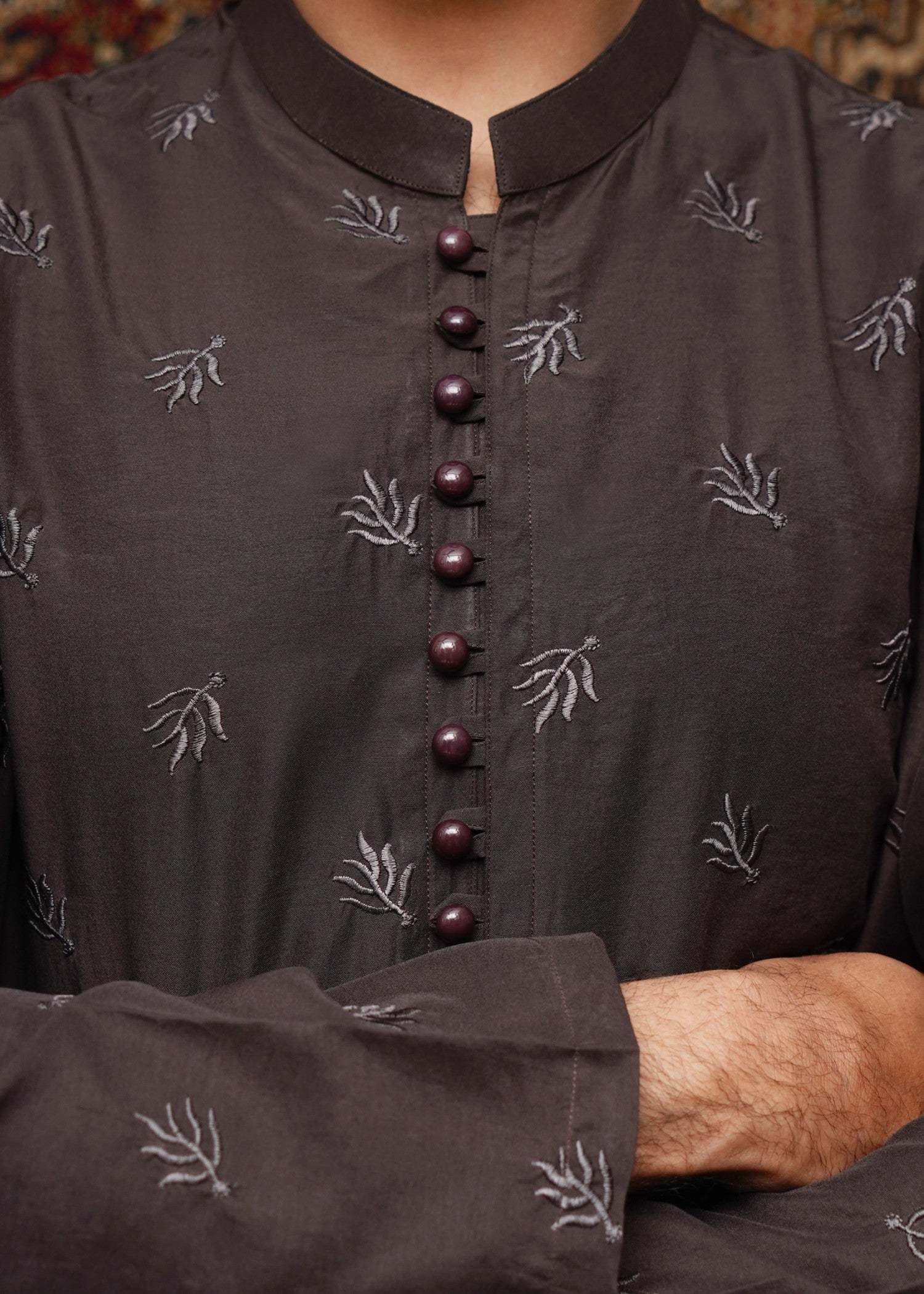 wash & wear Kurta in Chocolate brown by Maqsood Garments