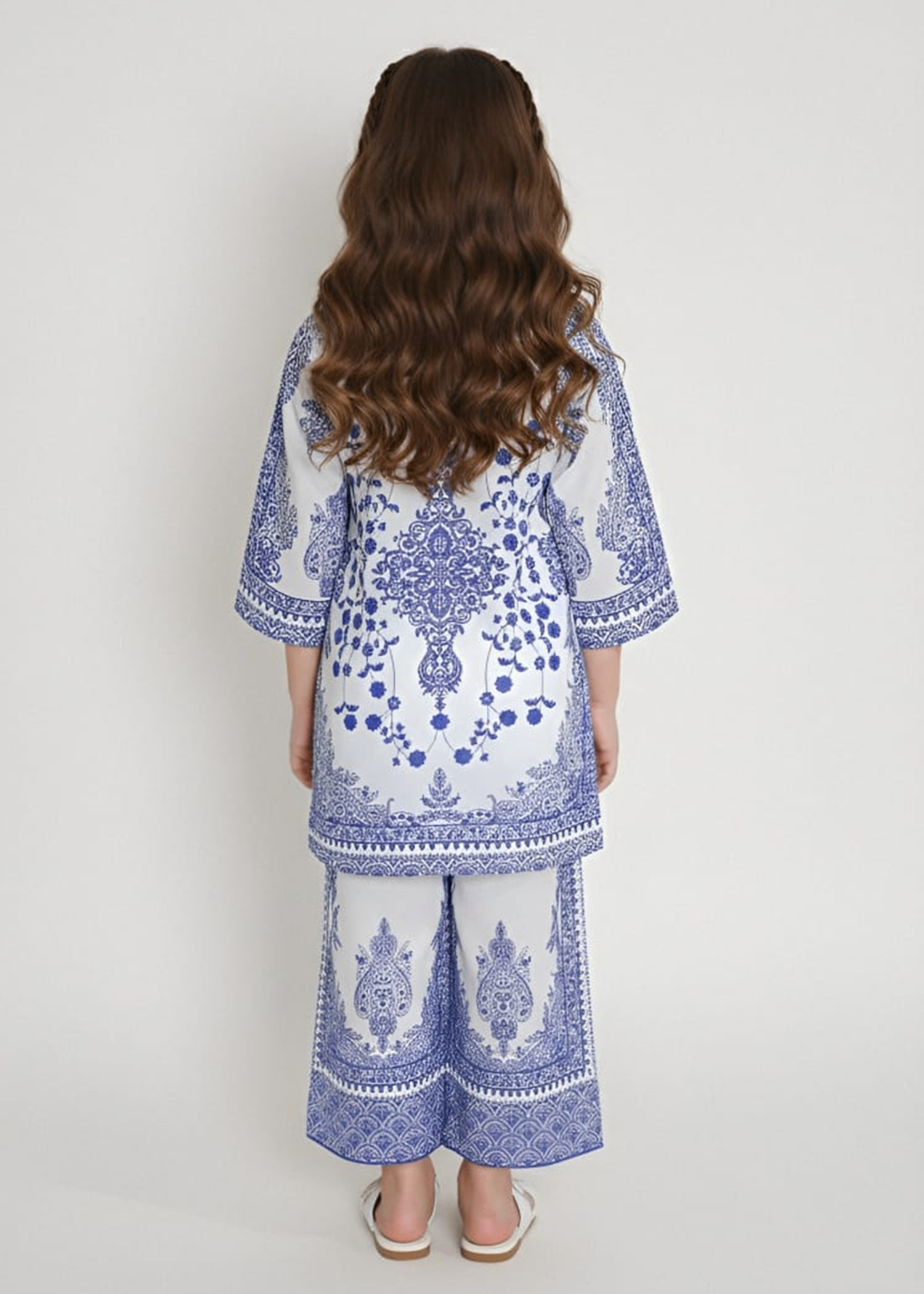 Co Ord Sets in White, sapphire blue
