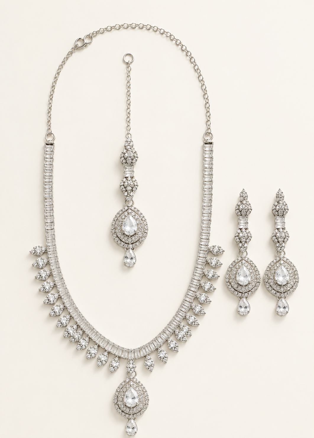 Jewelry Set in Silver Color by - Trendy Women Jewelry Set YYQ3267