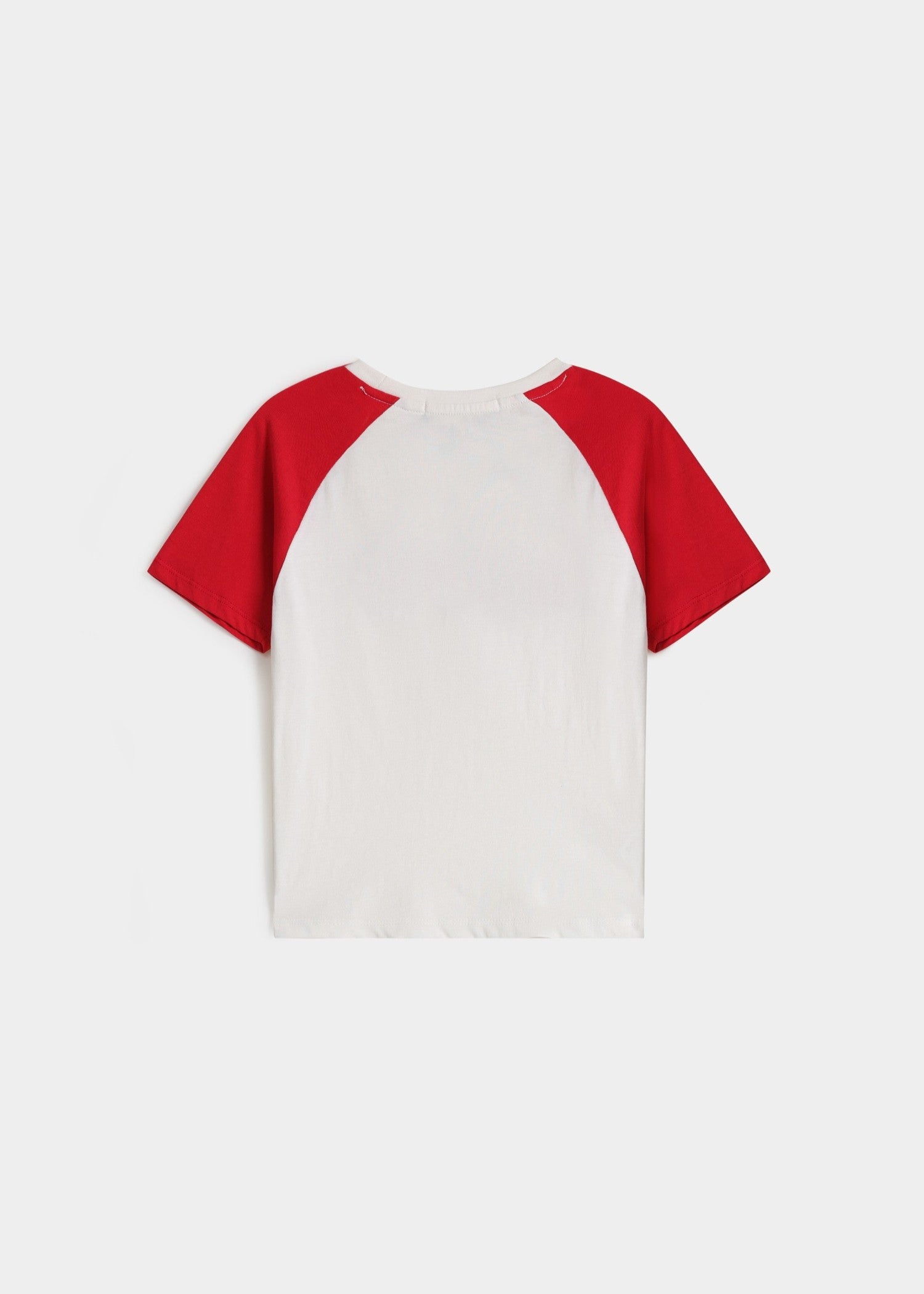 cotton T Shirt in Red, white