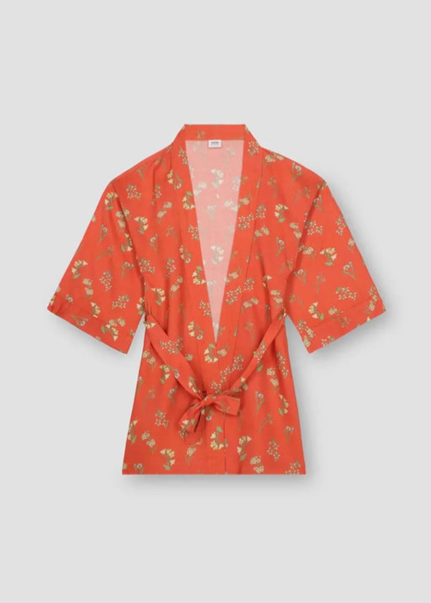 cotton Gown in Tangerine