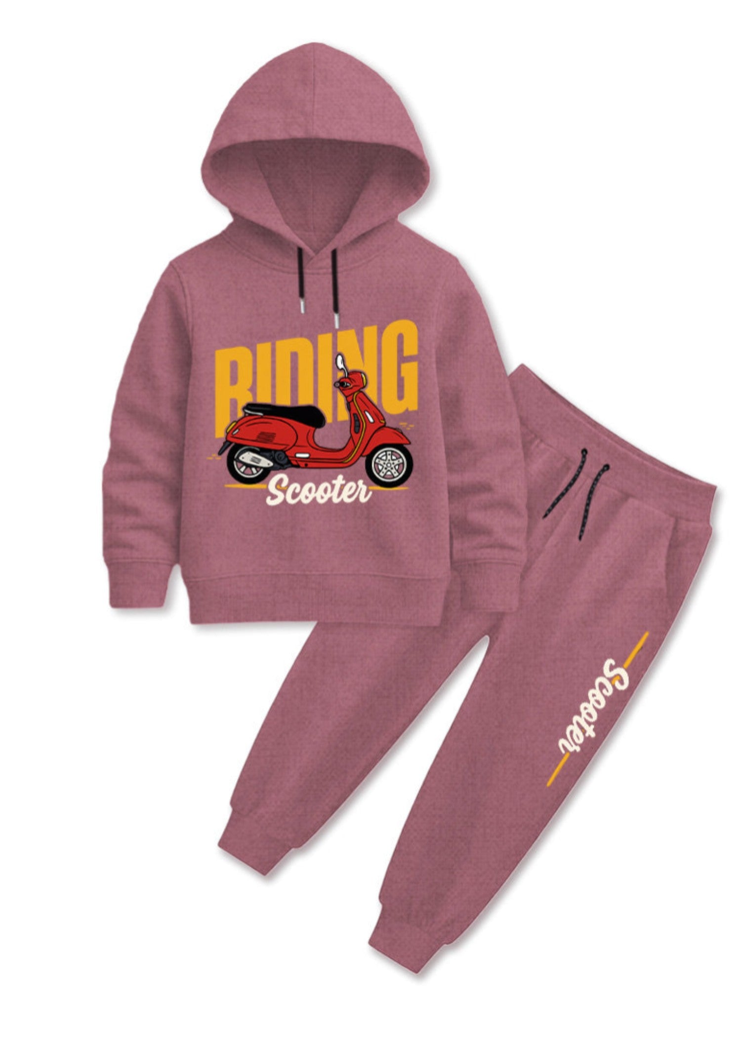 fleece Tracksuit in Mauve pink