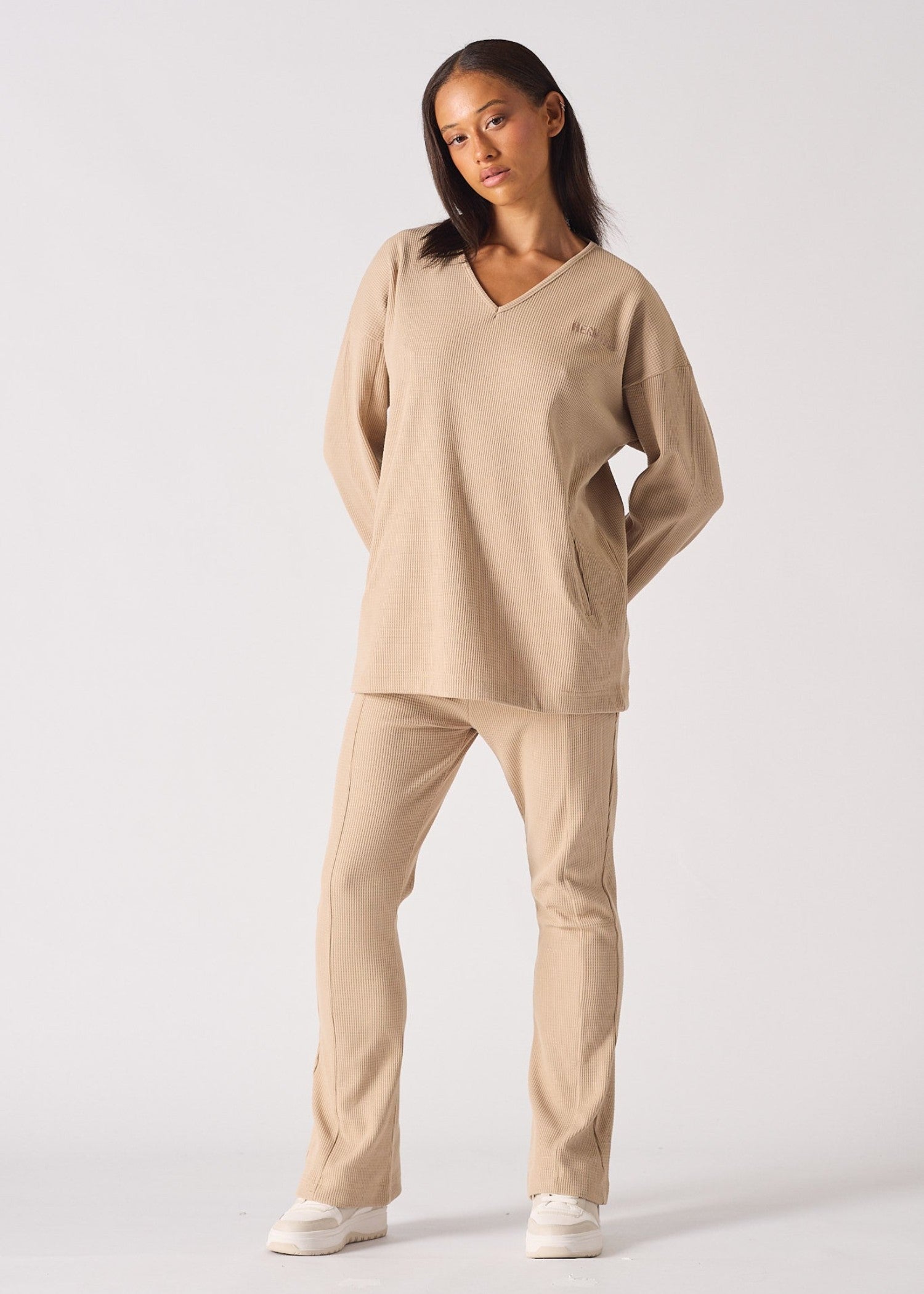 polyester Pants in Beige