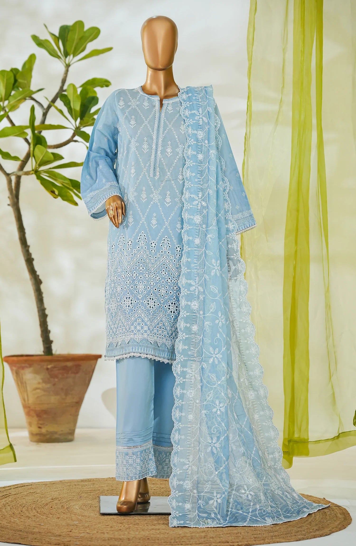 RTW White & White Embroidered Lawn – 12