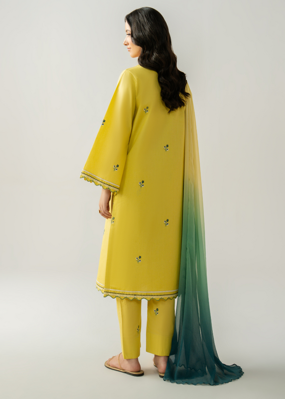lawn Kurta Set in Straw