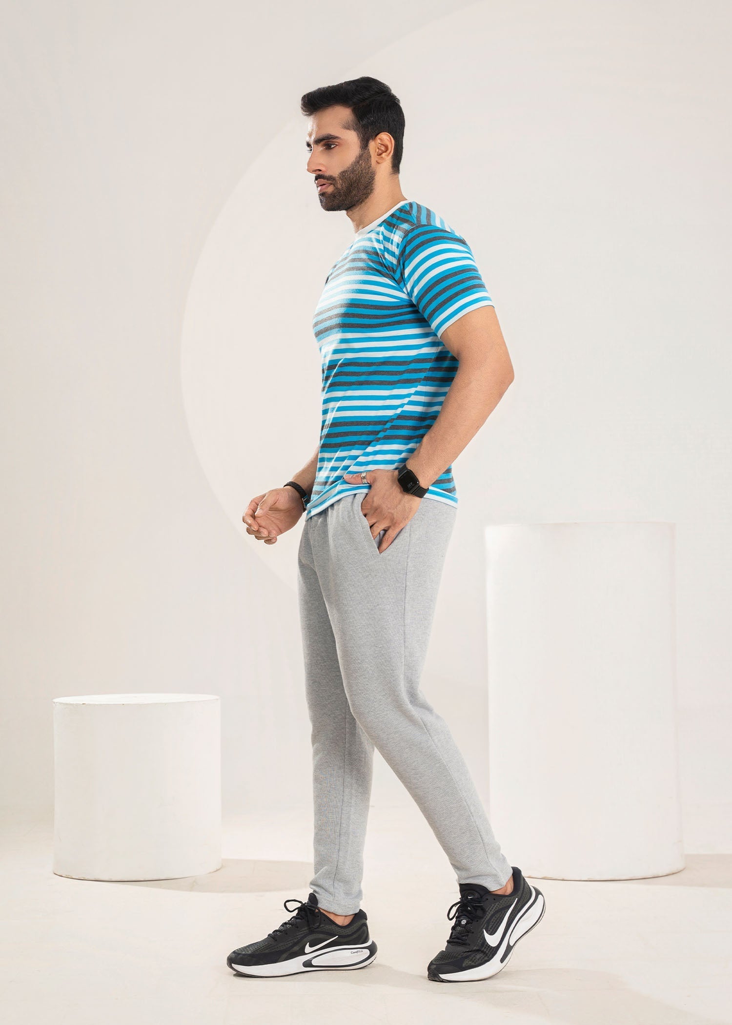 cotton T Shirt in Turquoise