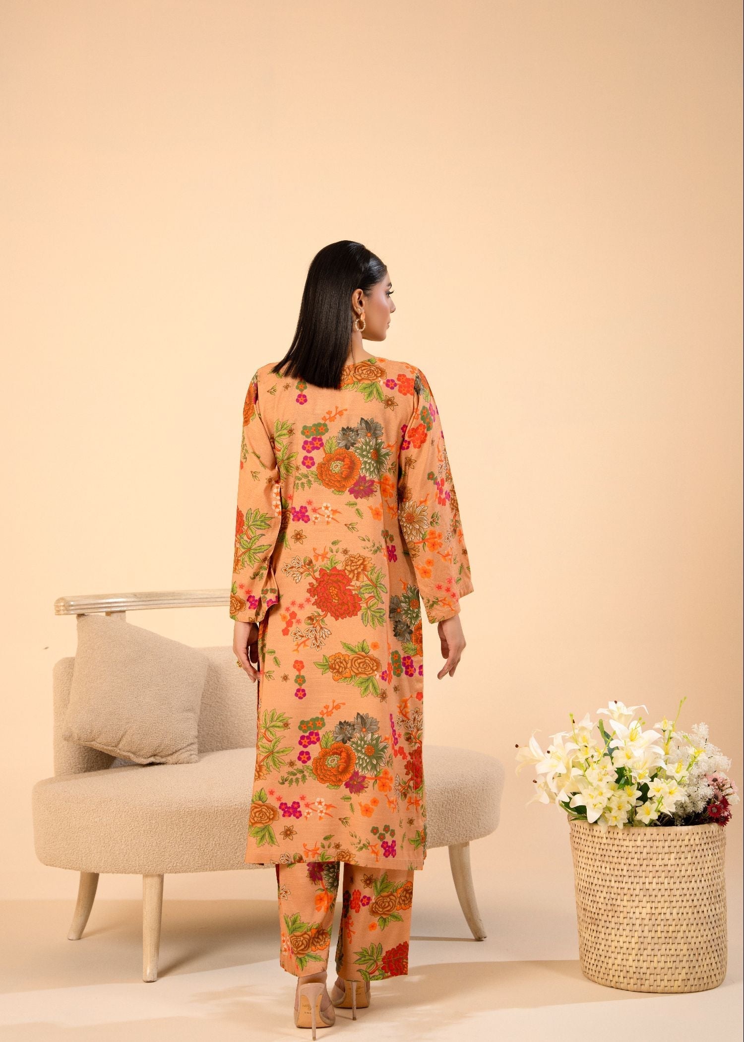 viscose Co Ord Sets in Camel brown