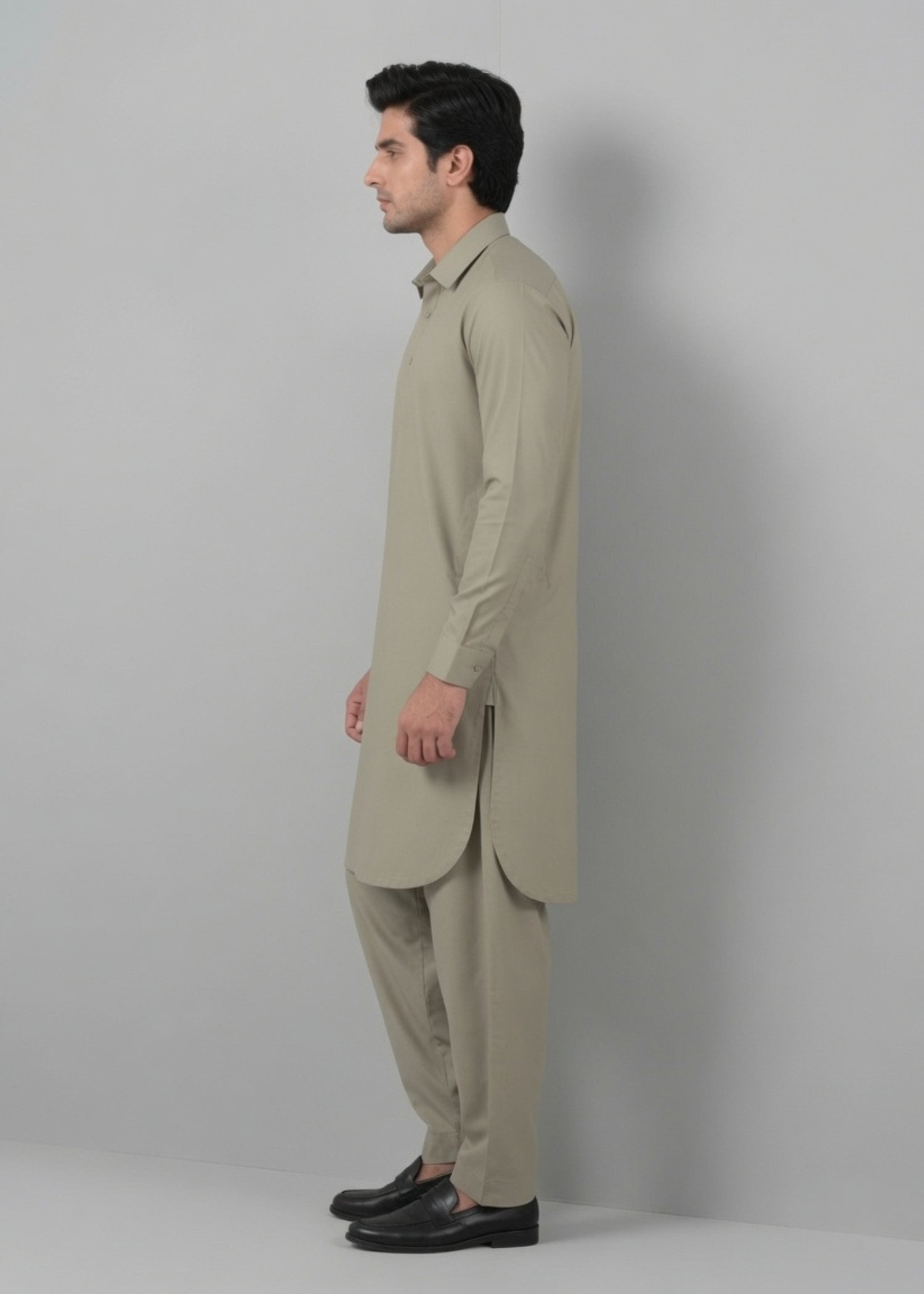 wash & wear Shalwar Kameez in Sage green