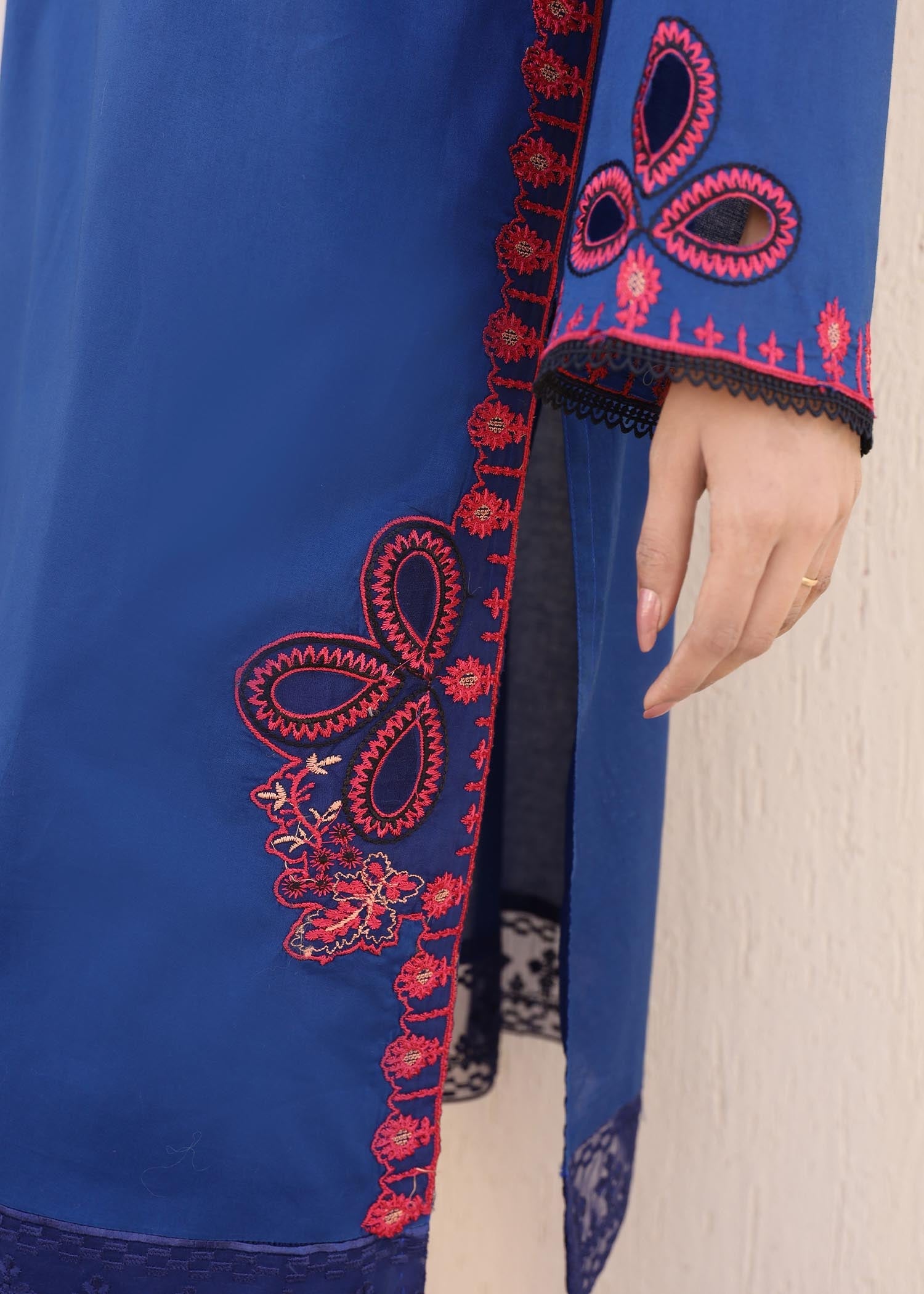 lawn Unstitched in Royal blue