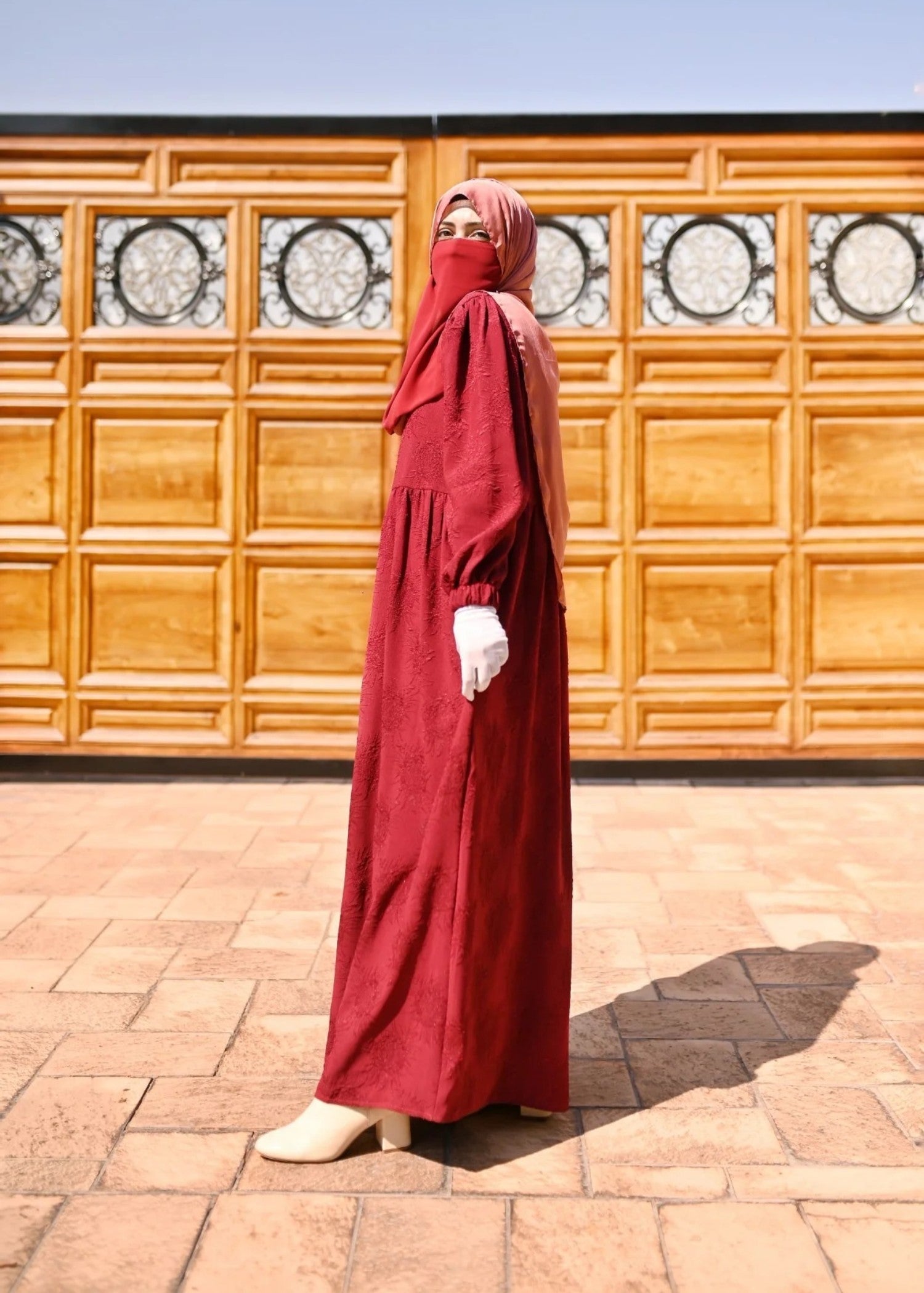 crepe Maxi in Red